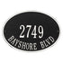 Hawthorne Oval Standard Wall Address Plaque