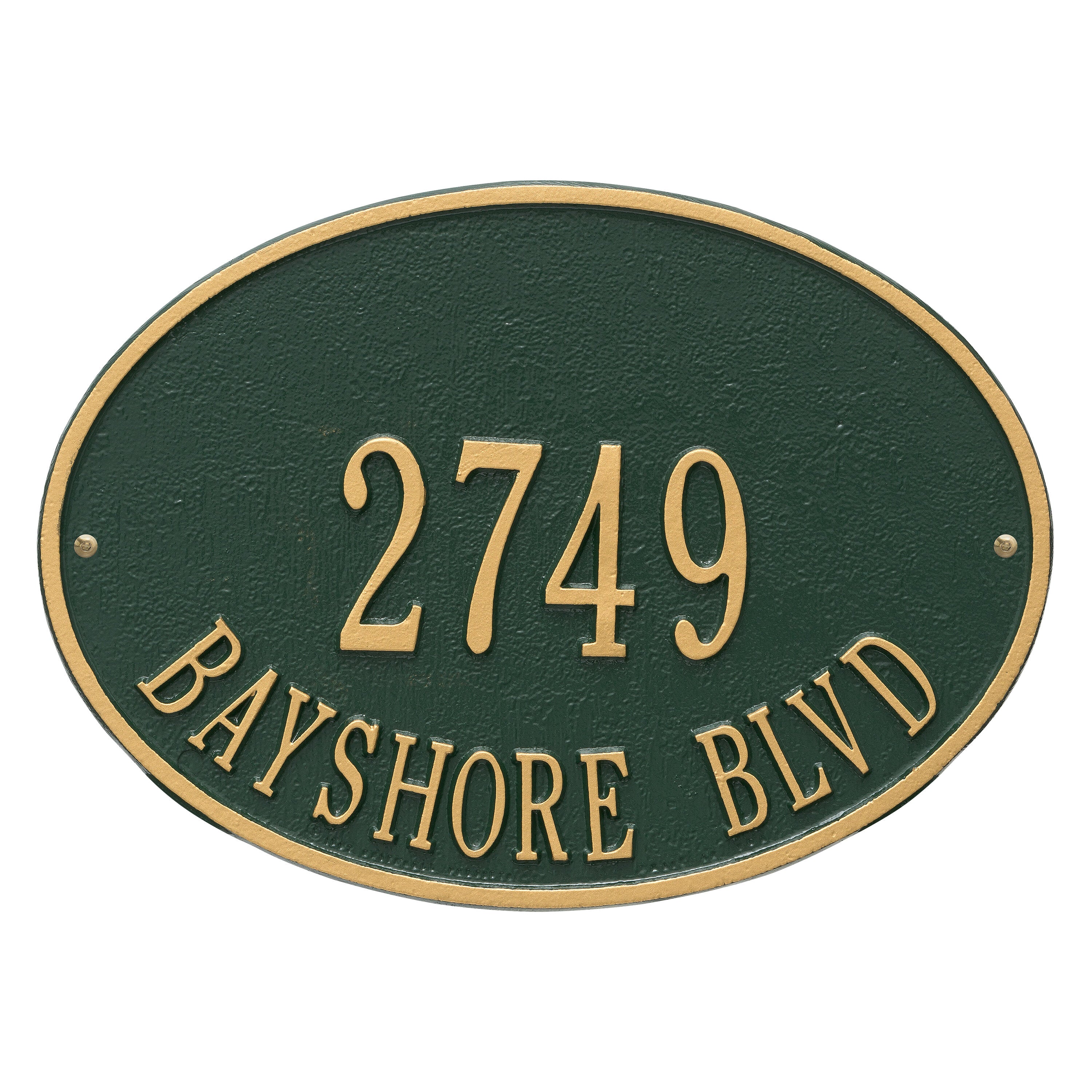 Hawthorne Oval Standard Wall Address Plaque