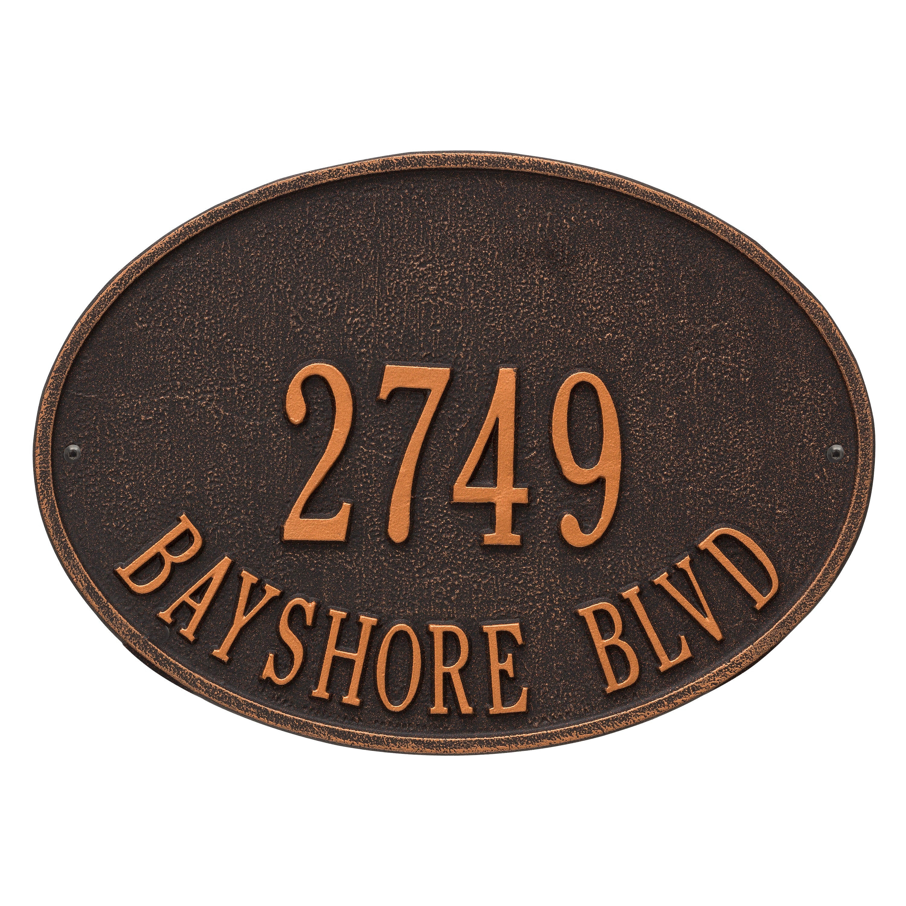 Hawthorne Oval Standard Wall Address Plaque