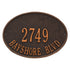 Hawthorne Oval Standard Wall Address Plaque