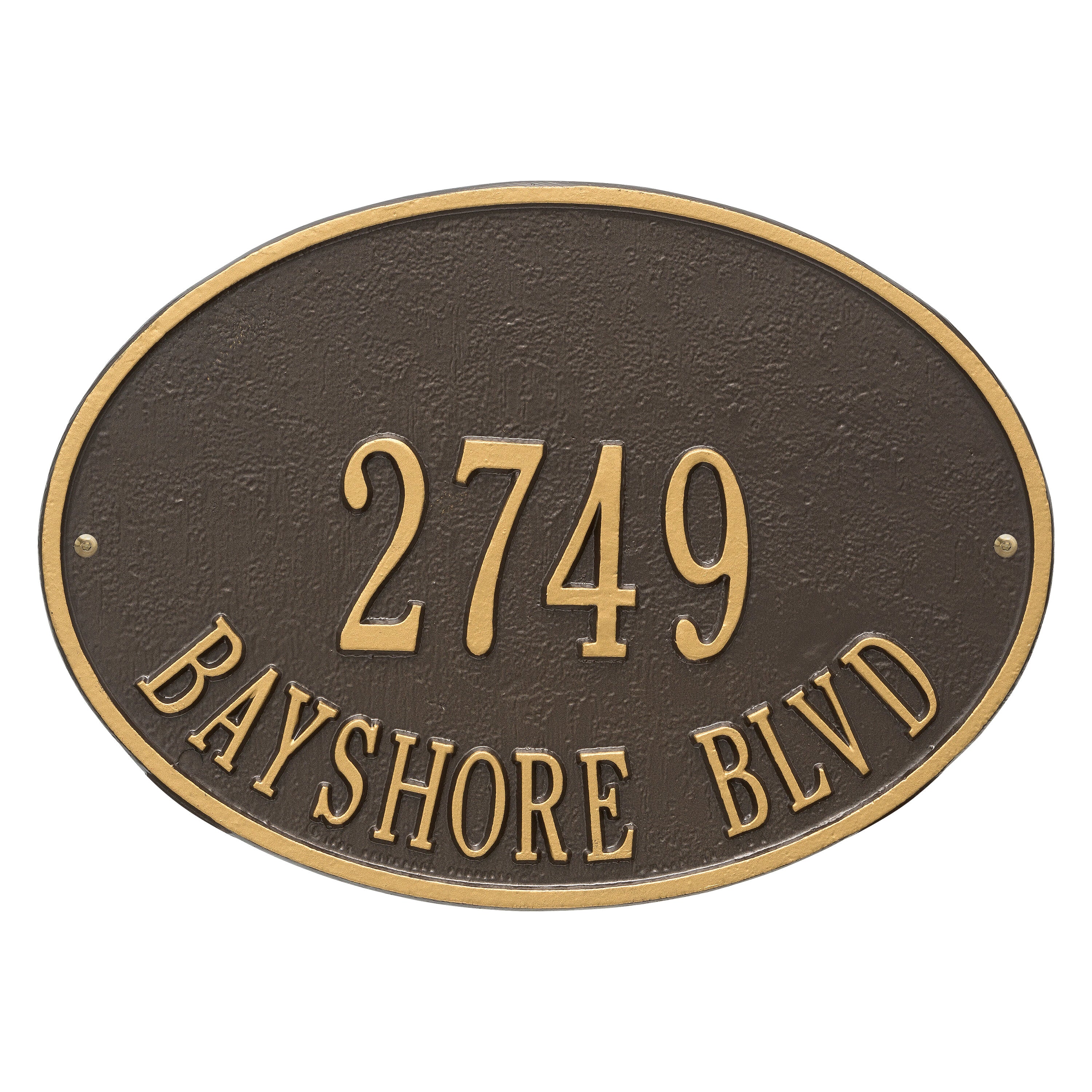 Hawthorne Oval Standard Wall Address Plaque