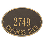Hawthorne Oval Standard Wall Address Plaque