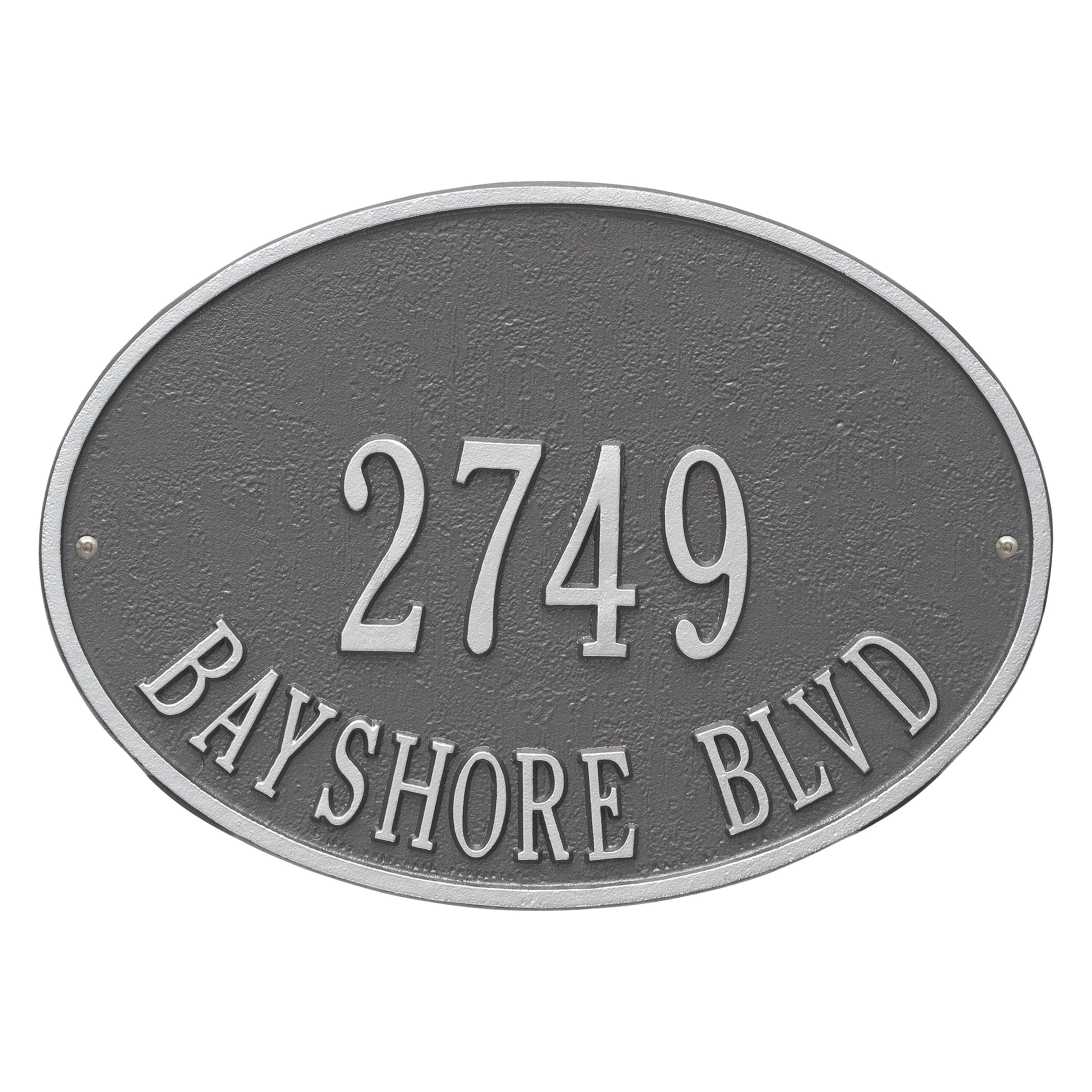 Hawthorne Oval Standard Wall Address Plaque