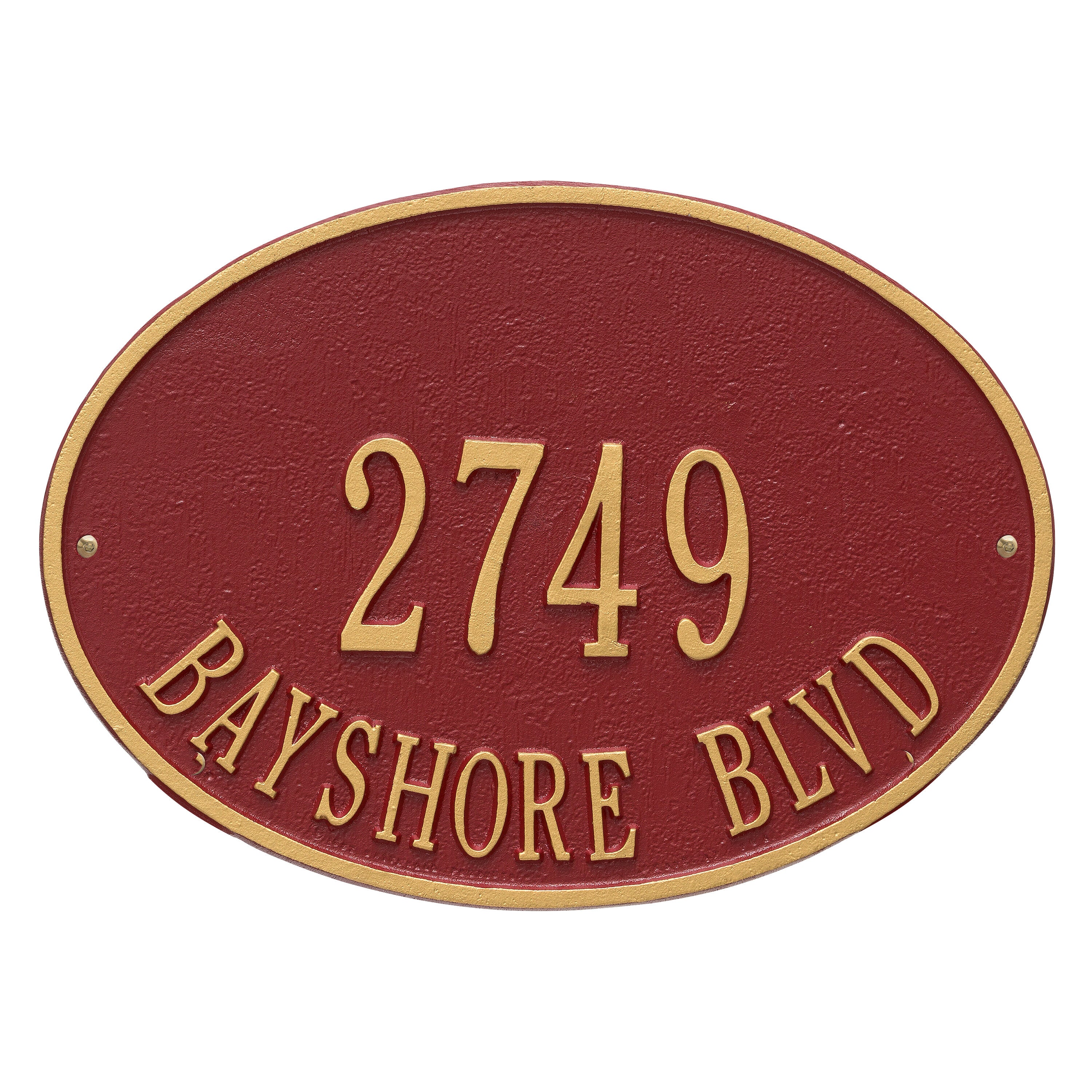 Hawthorne Oval Standard Wall Address Plaque