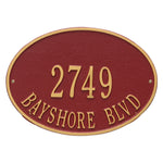Hawthorne Oval Standard Wall Address Plaque