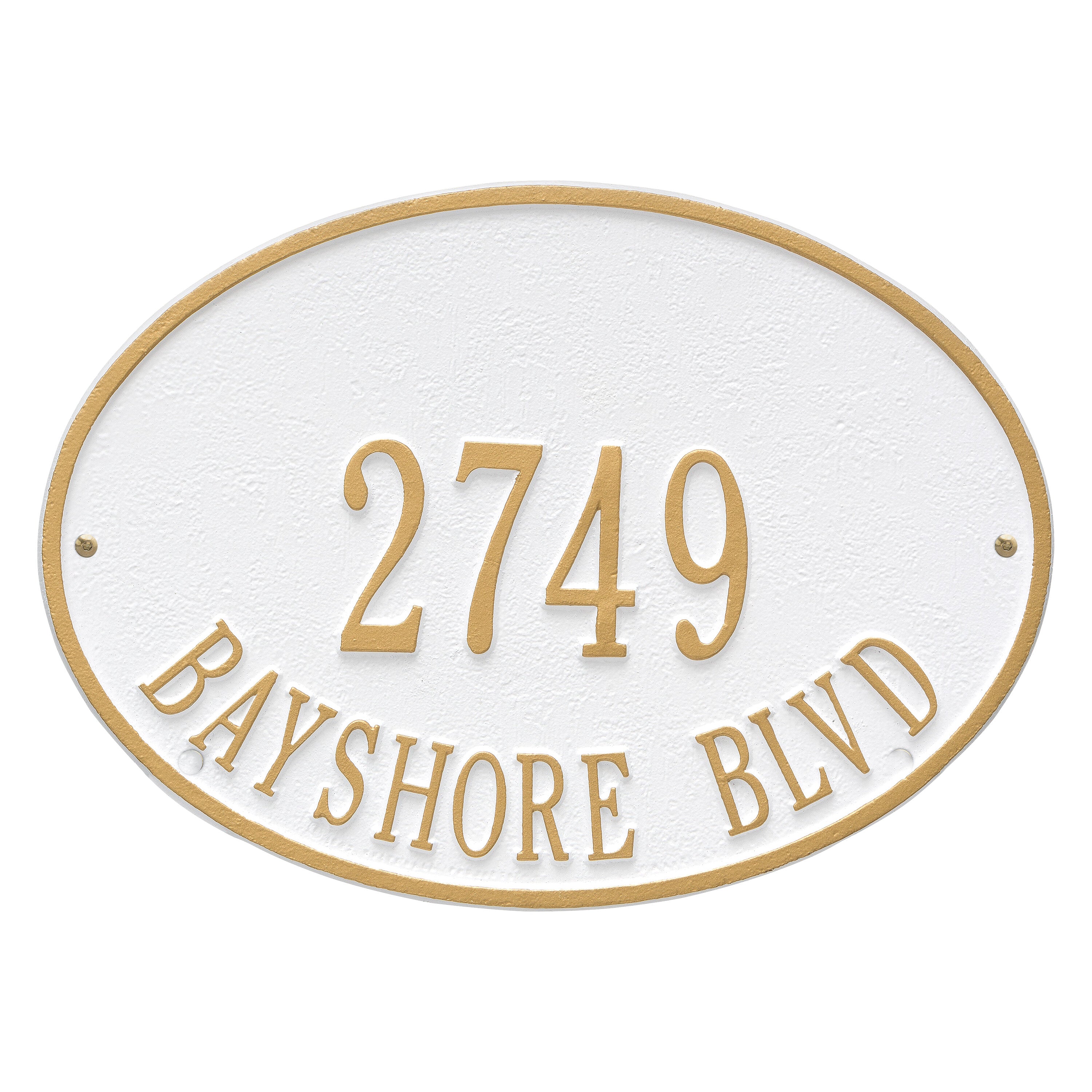 Hawthorne Oval Standard Wall Address Plaque