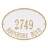 Hawthorne Oval Standard Wall Address Plaque