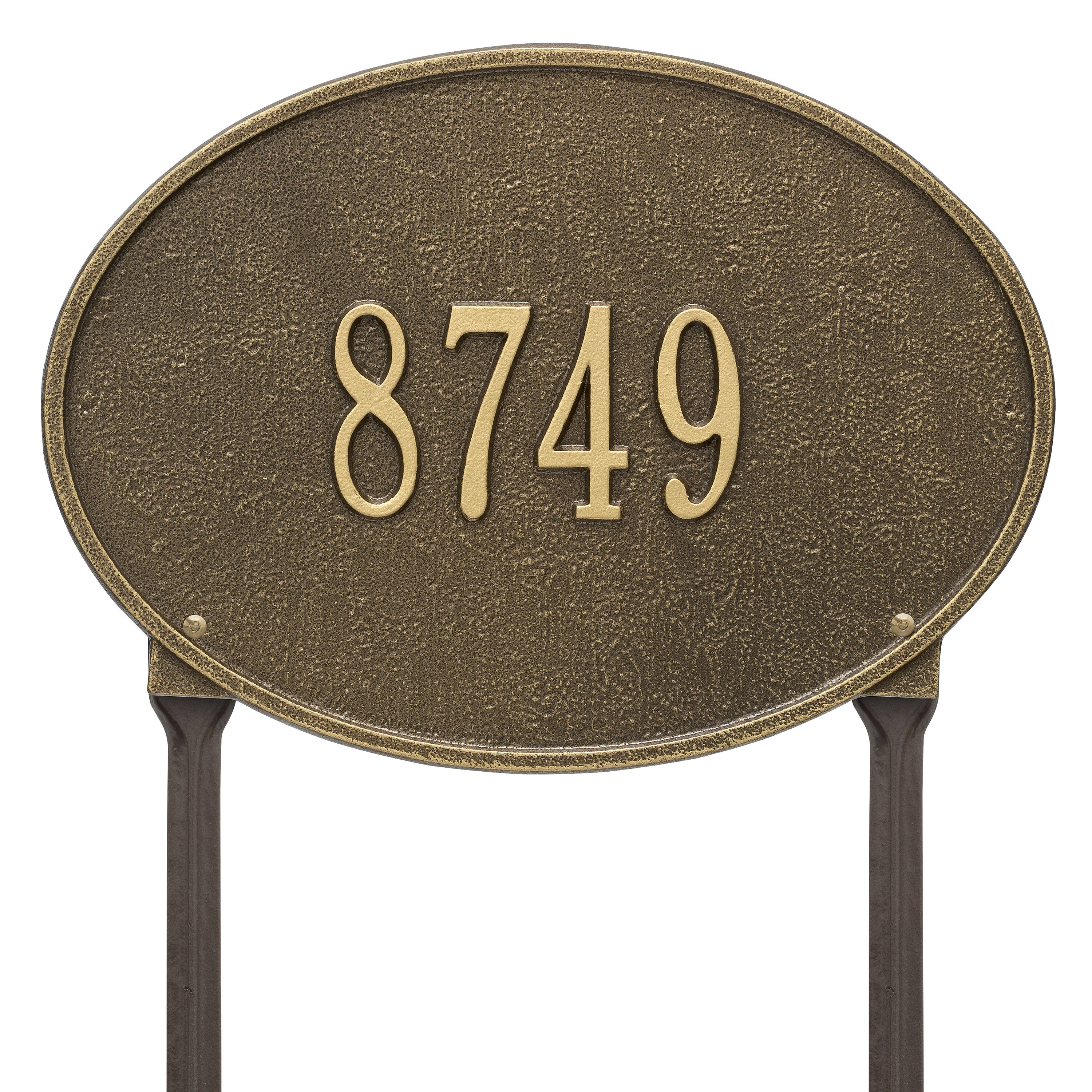 Hawthorne Oval Standard Lawn Address Plaque