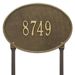 Hawthorne Oval Standard Lawn Address Plaque