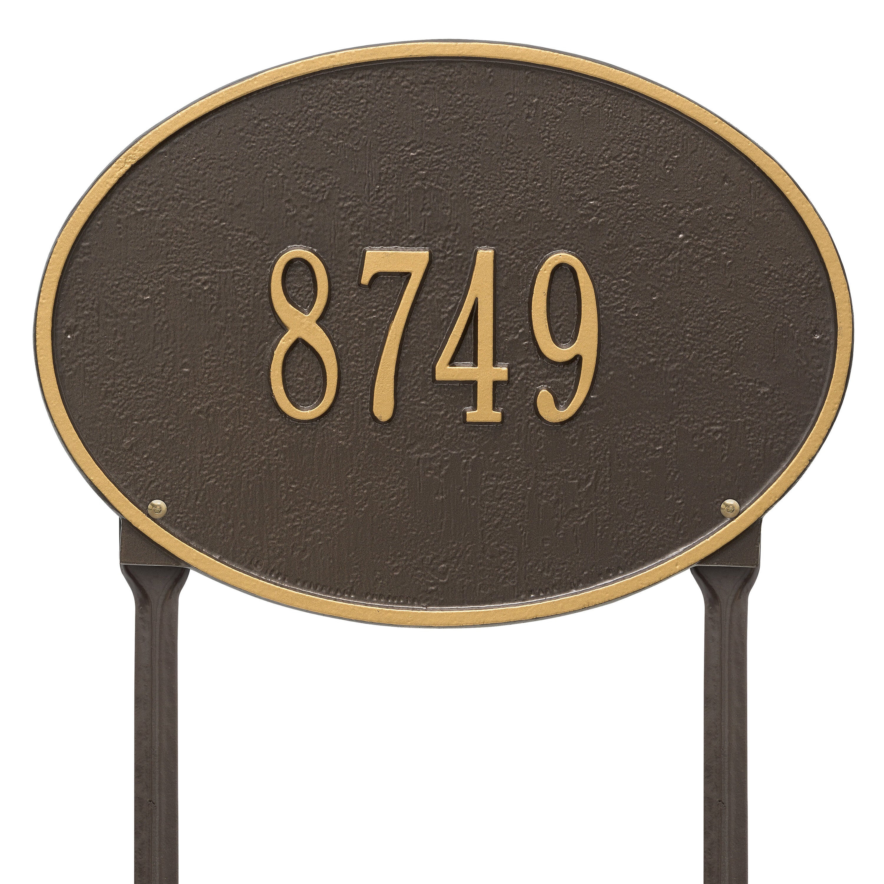 Hawthorne Oval Standard Lawn Address Plaque