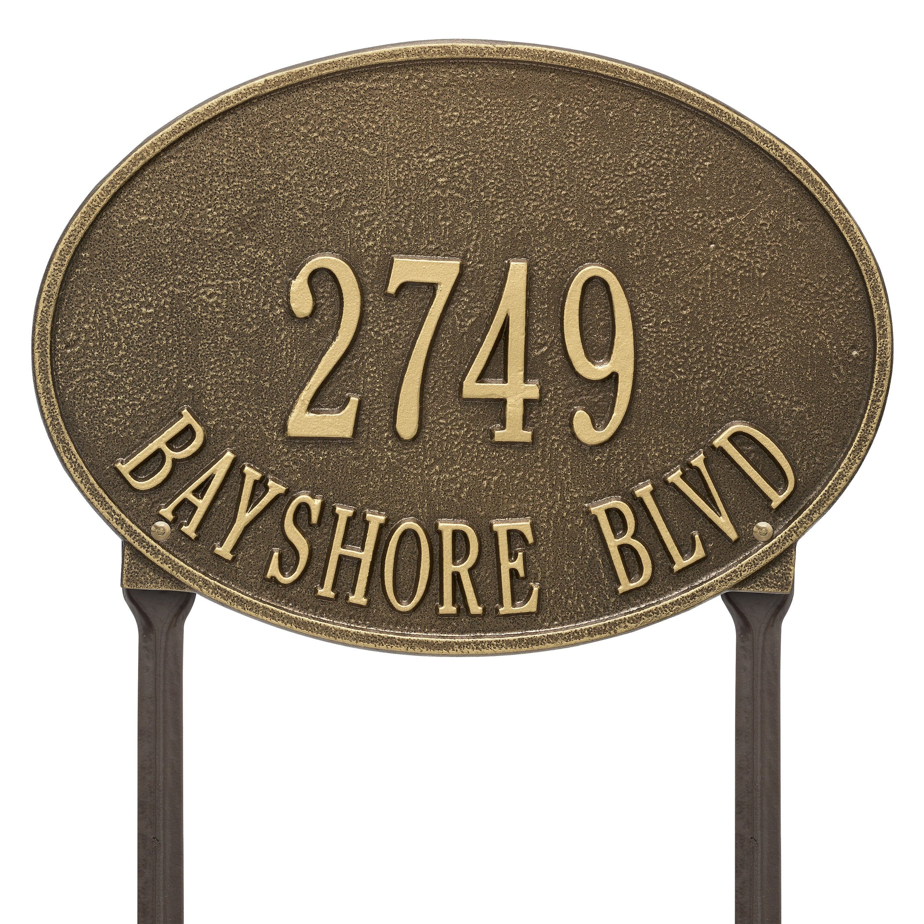 Hawthorne Oval Standard Lawn Address Plaque