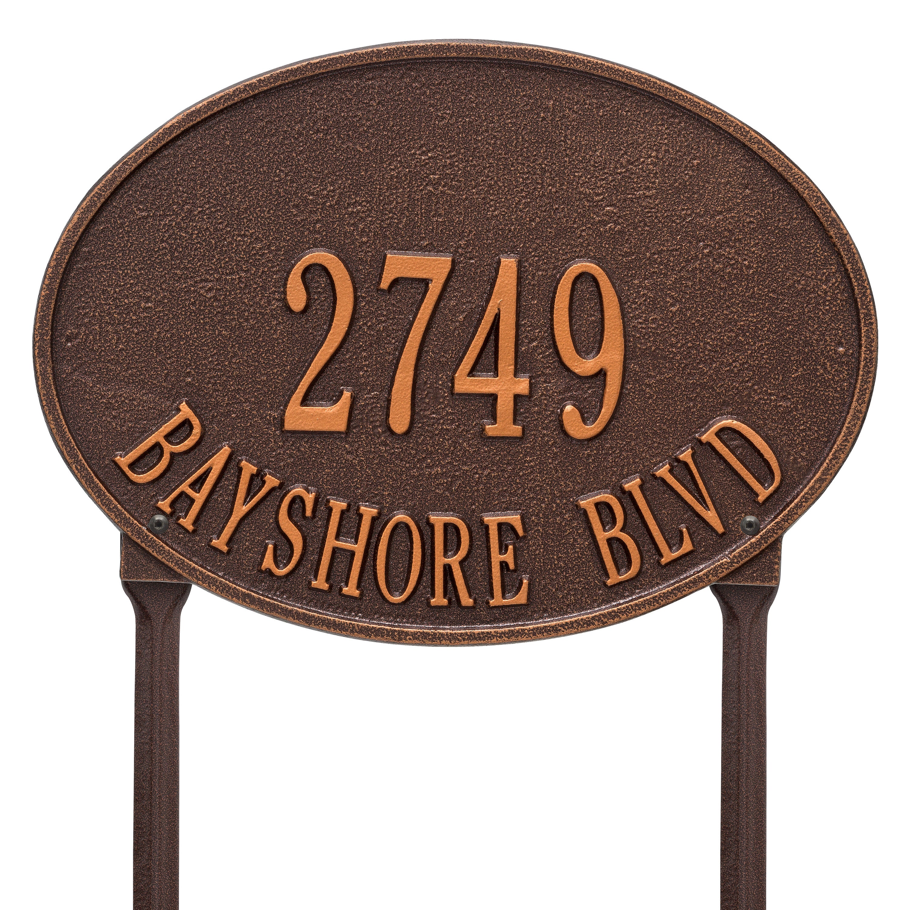 Hawthorne Oval Standard Lawn Address Plaque