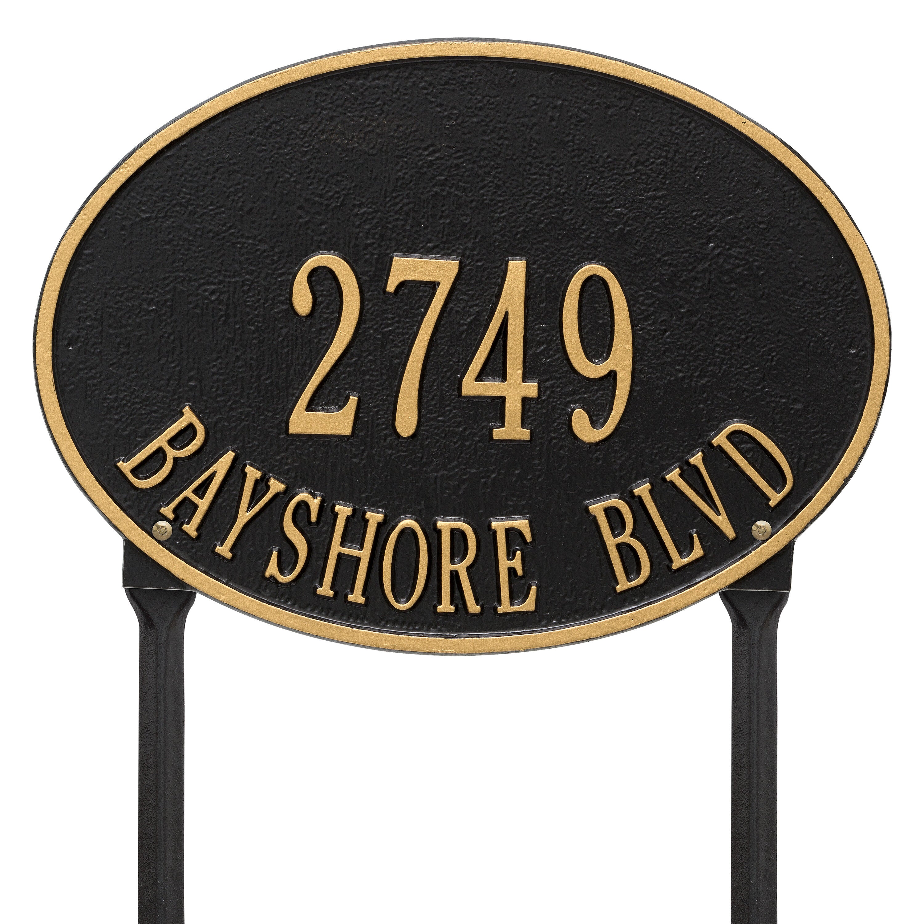 Hawthorne Oval Standard Lawn Address Plaque