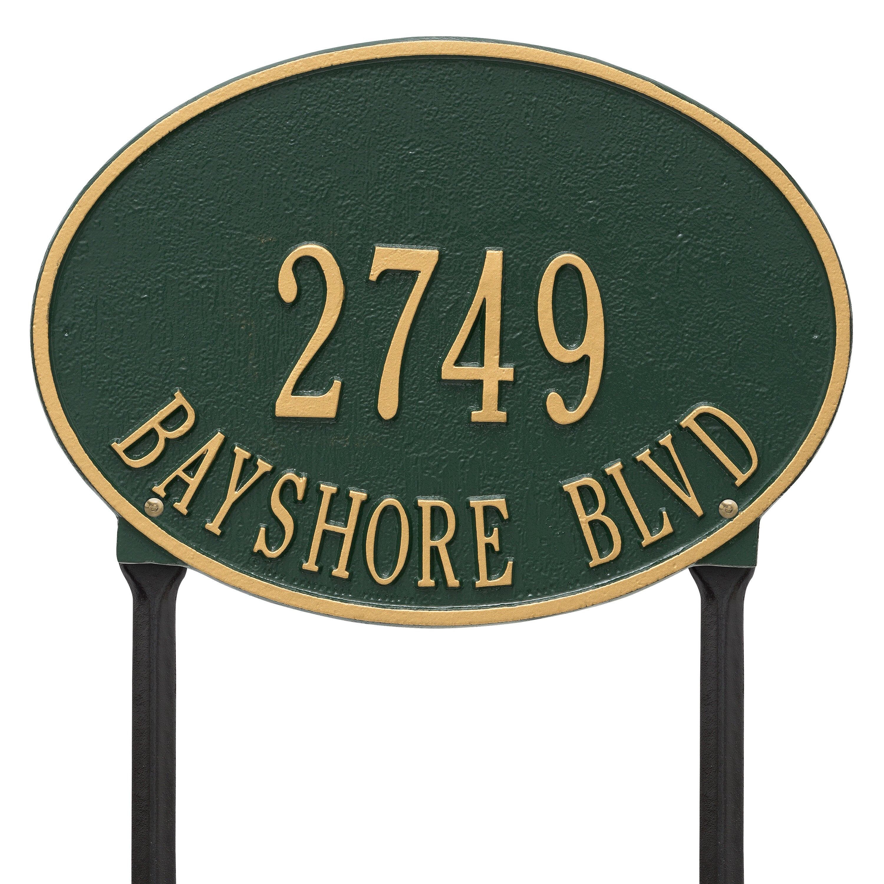 Hawthorne Oval Standard Lawn Address Plaque