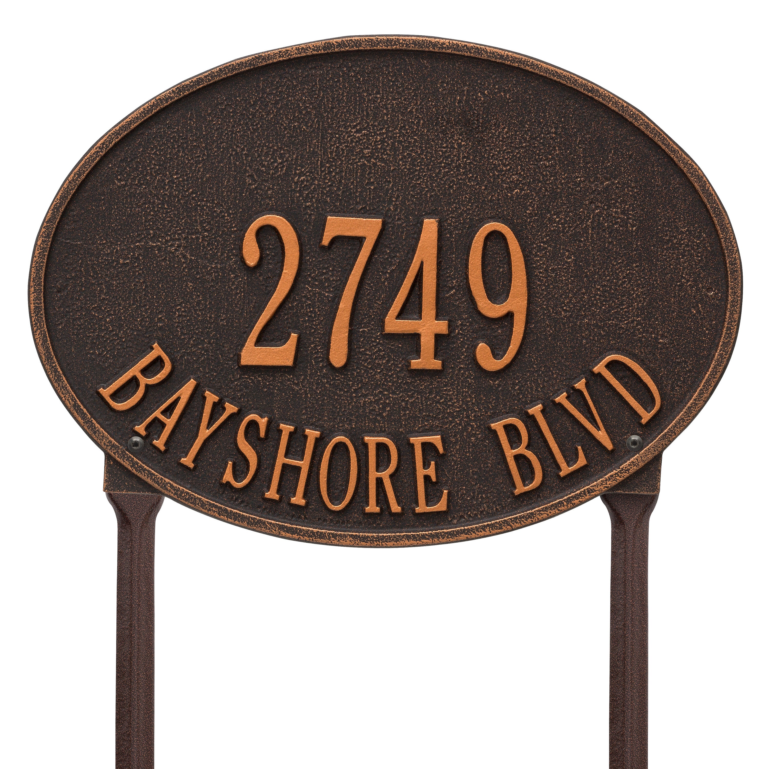 Hawthorne Oval Standard Lawn Address Plaque