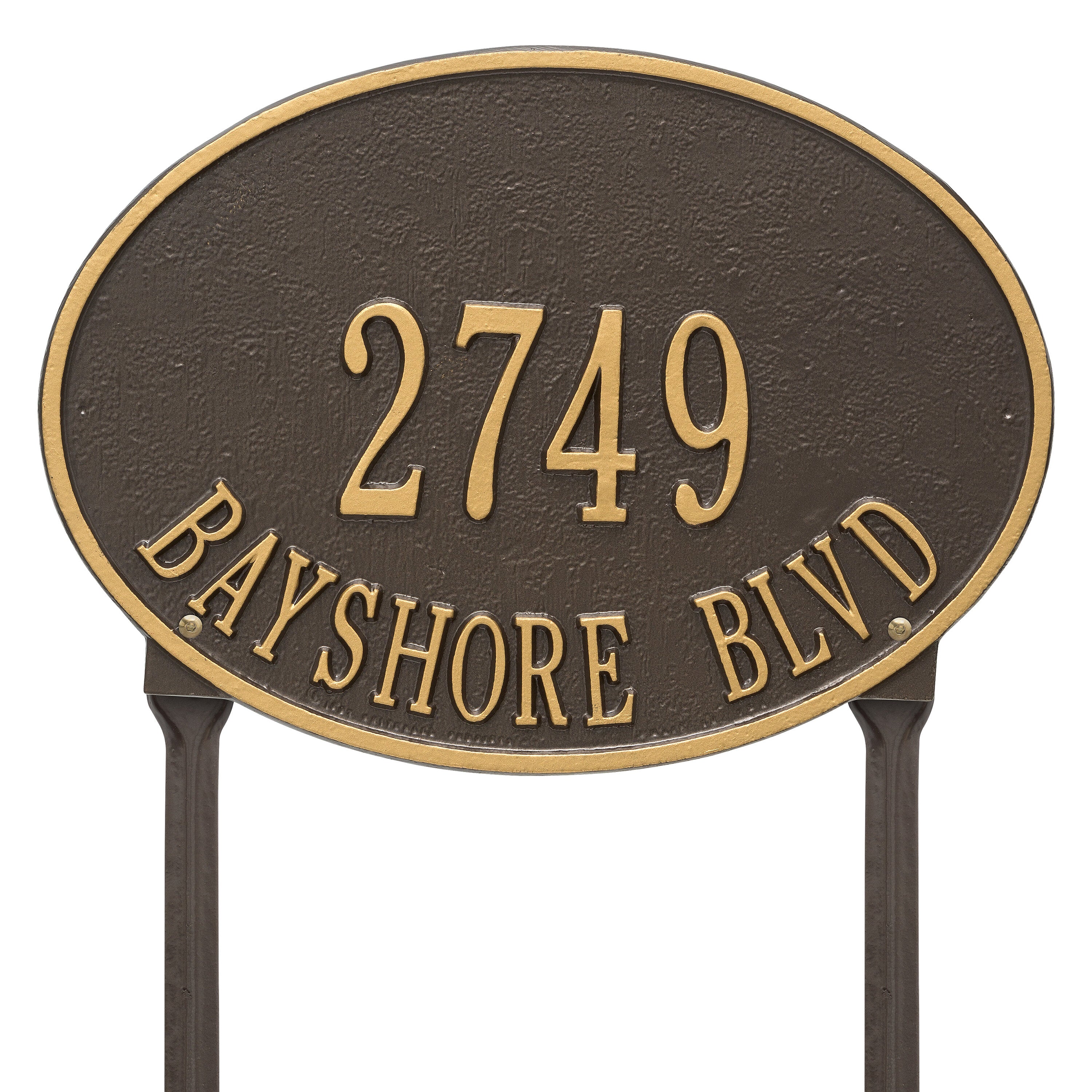 Hawthorne Oval Standard Lawn Address Plaque