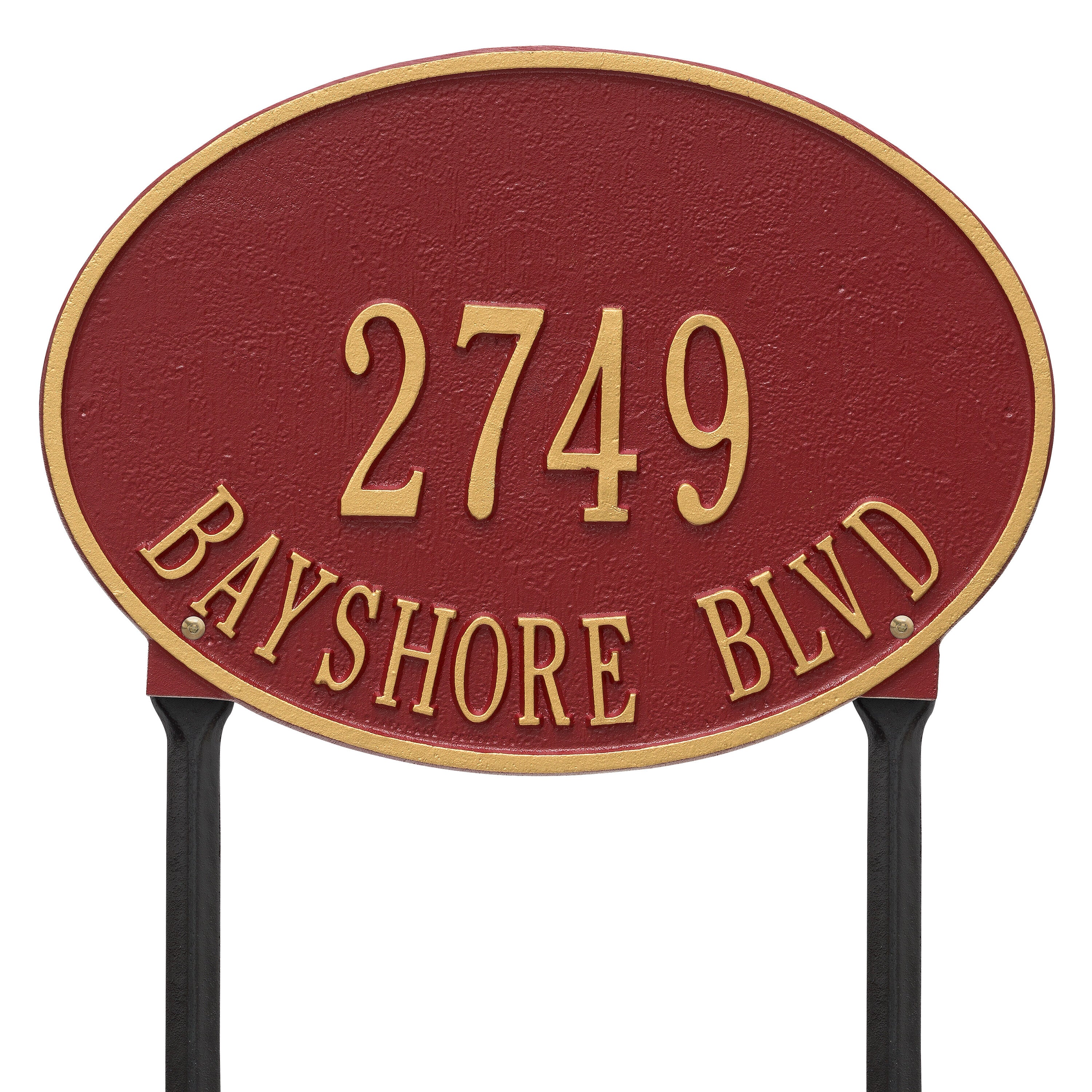 Hawthorne Oval Standard Lawn Address Plaque