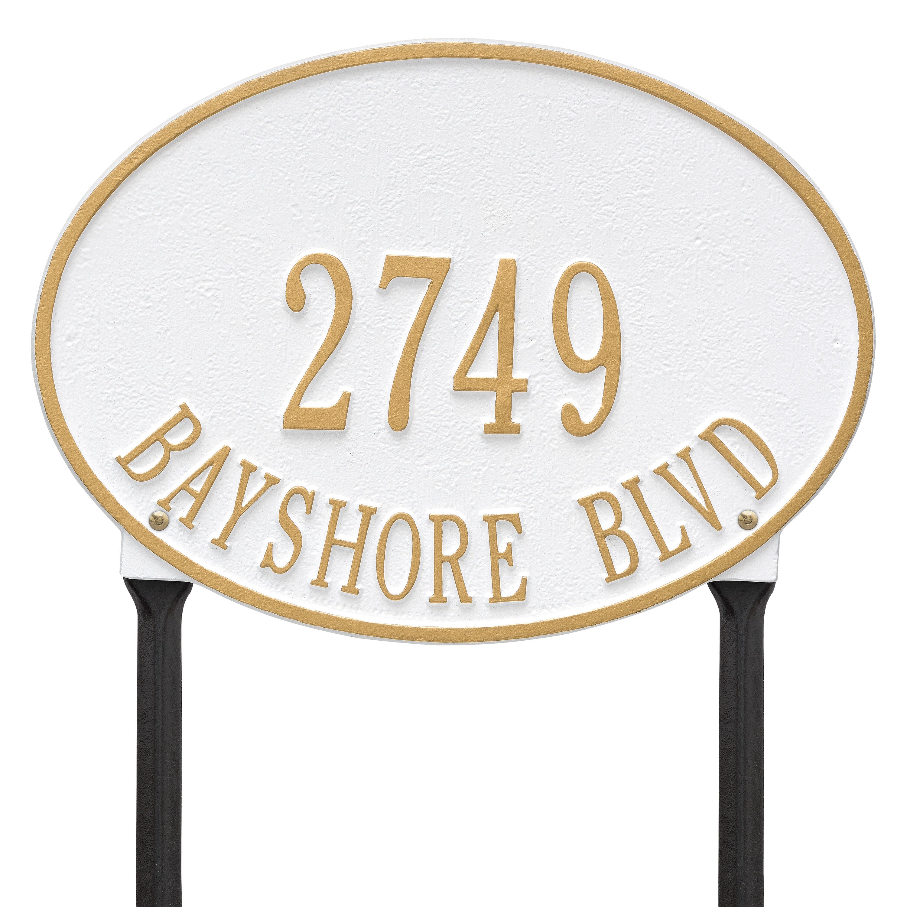 Hawthorne Oval Standard Lawn Address Plaque