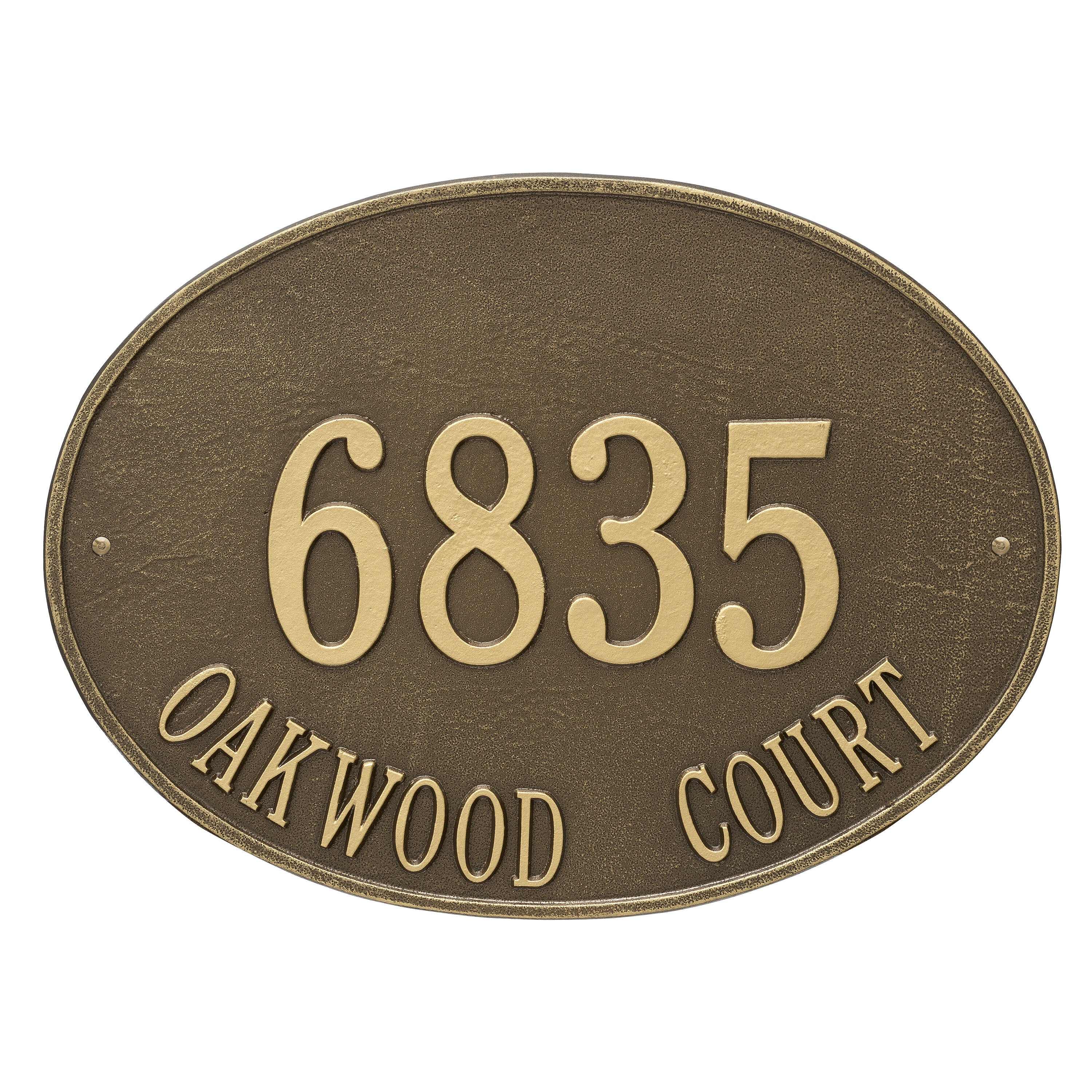 Hawthorne Oval Estate Wall Address Plaque
