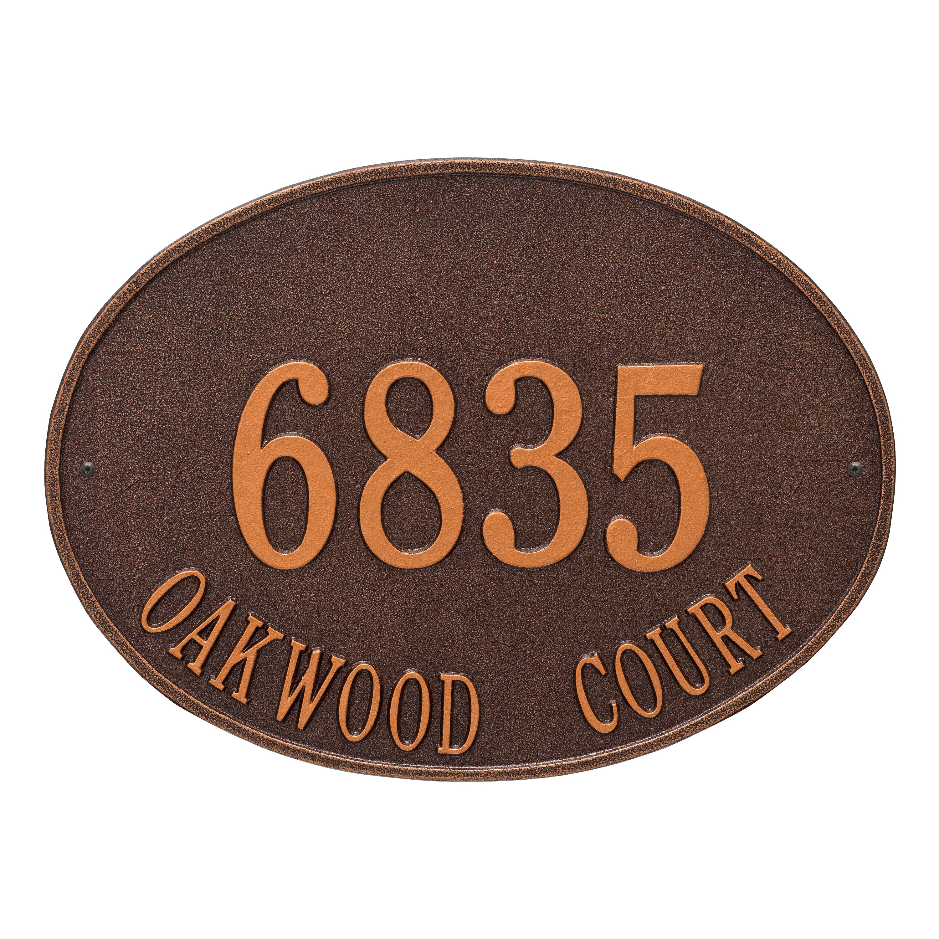 Hawthorne Oval Estate Wall Address Plaque