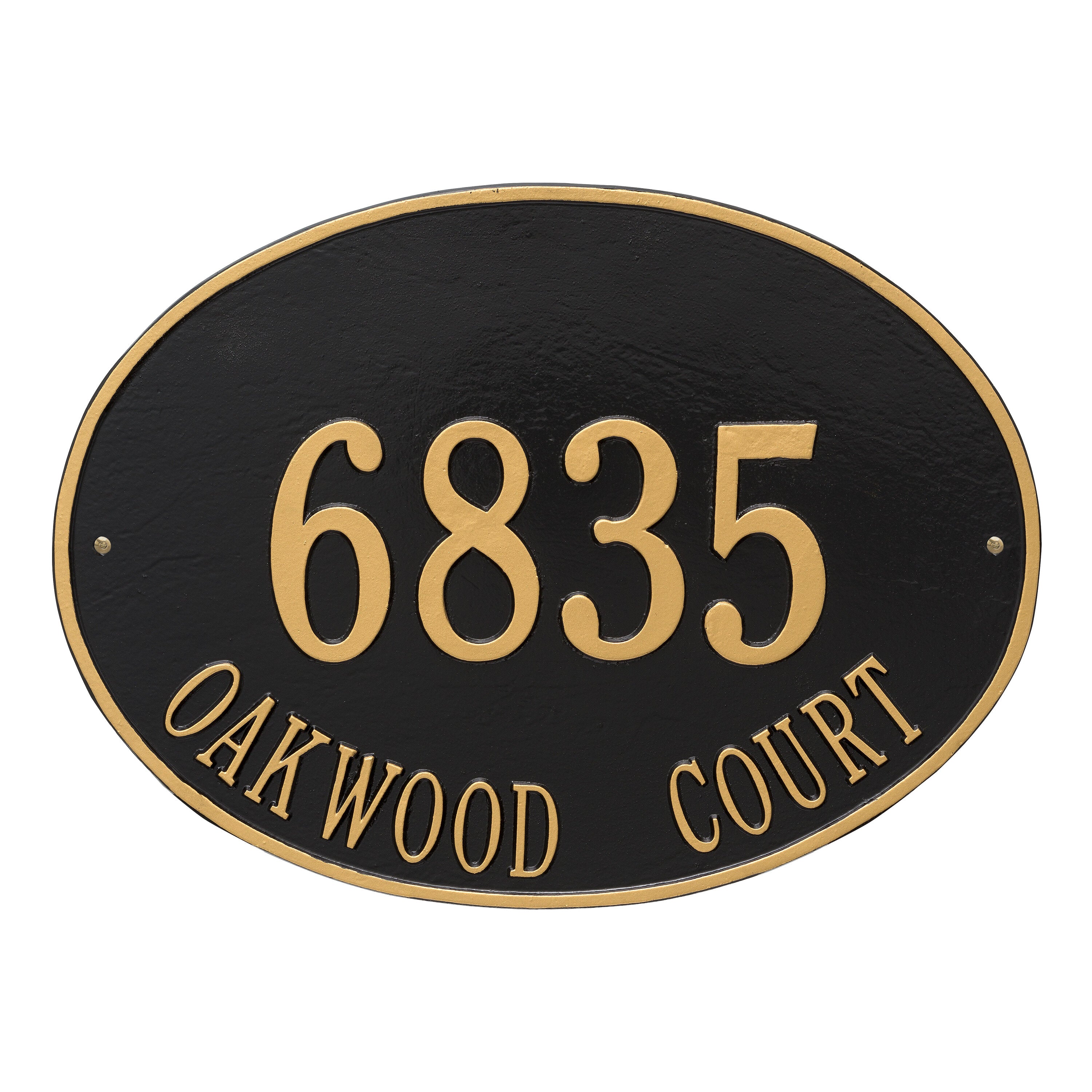 Hawthorne Oval Estate Wall Address Plaque