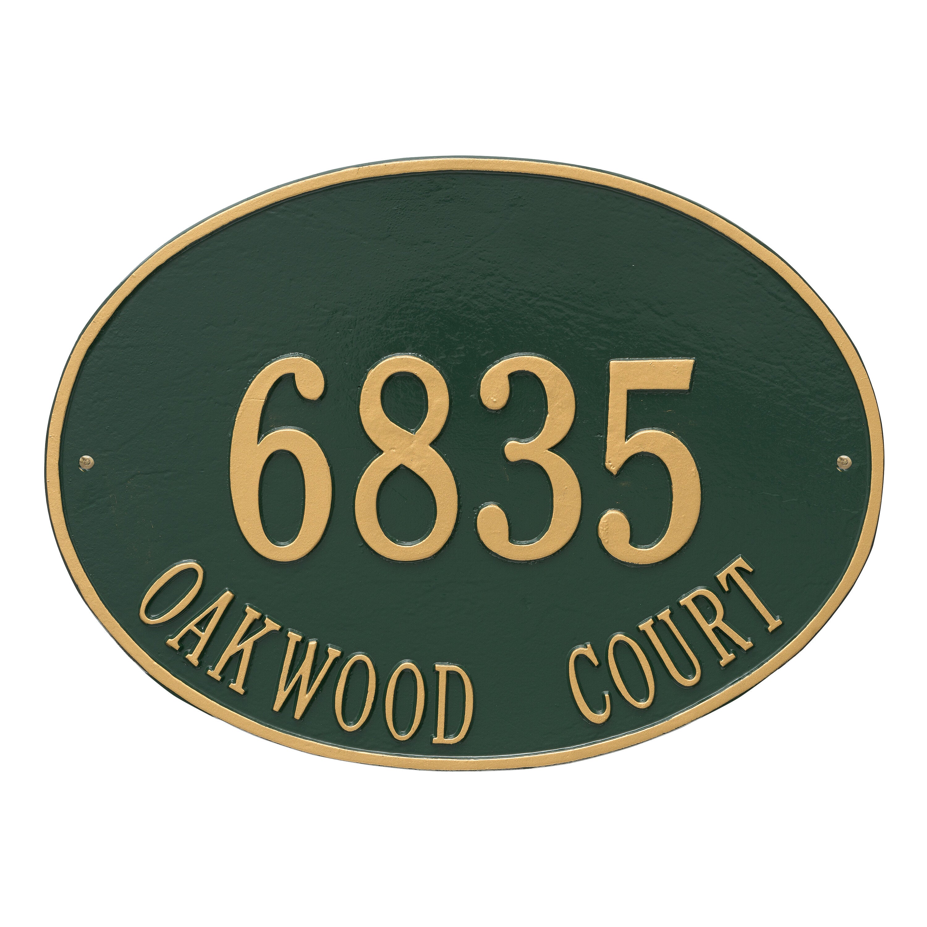 Hawthorne Oval Estate Wall Address Plaque