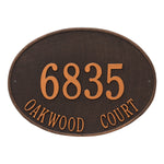 Hawthorne Oval Estate Wall Address Plaque