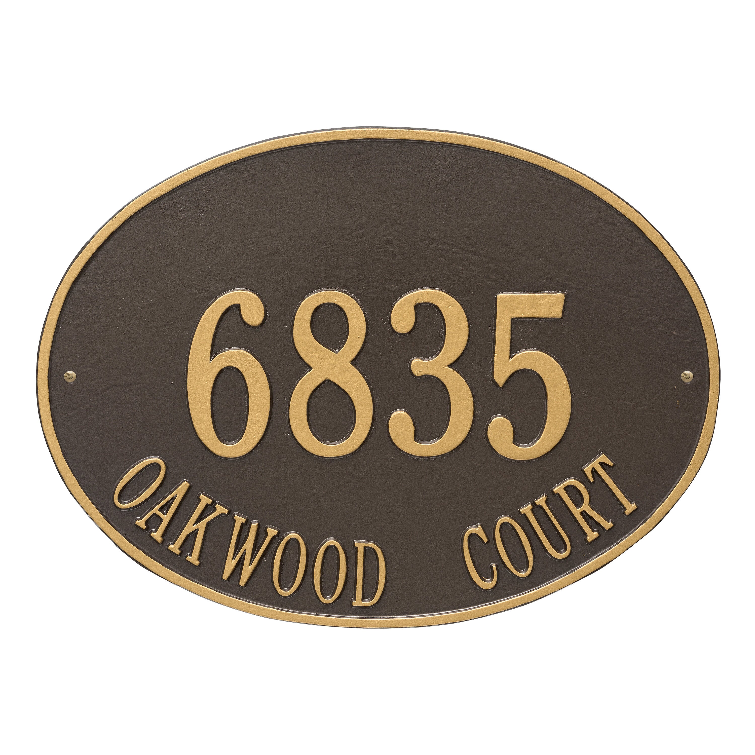 Hawthorne Oval Estate Wall Address Plaque