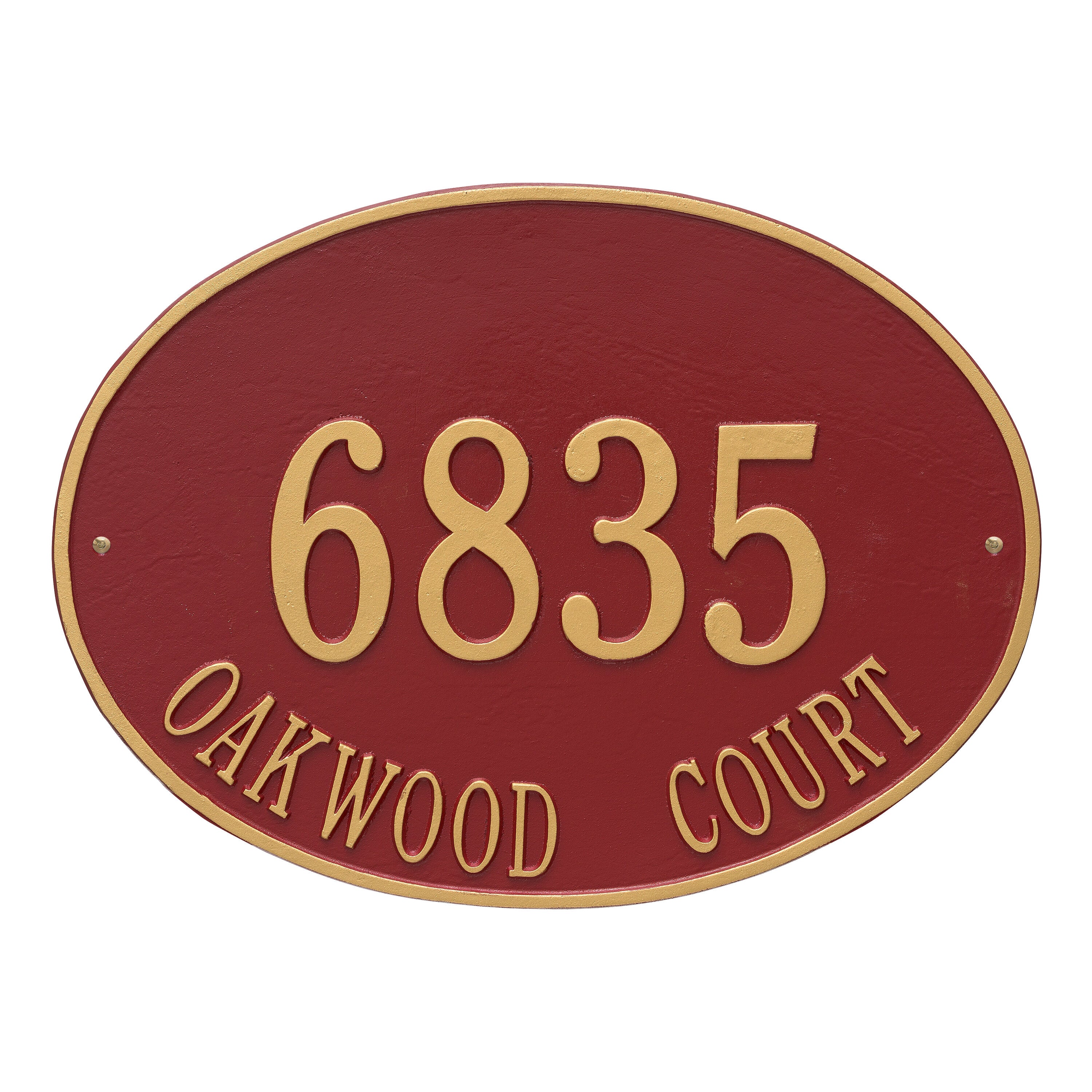 Hawthorne Oval Estate Wall Address Plaque