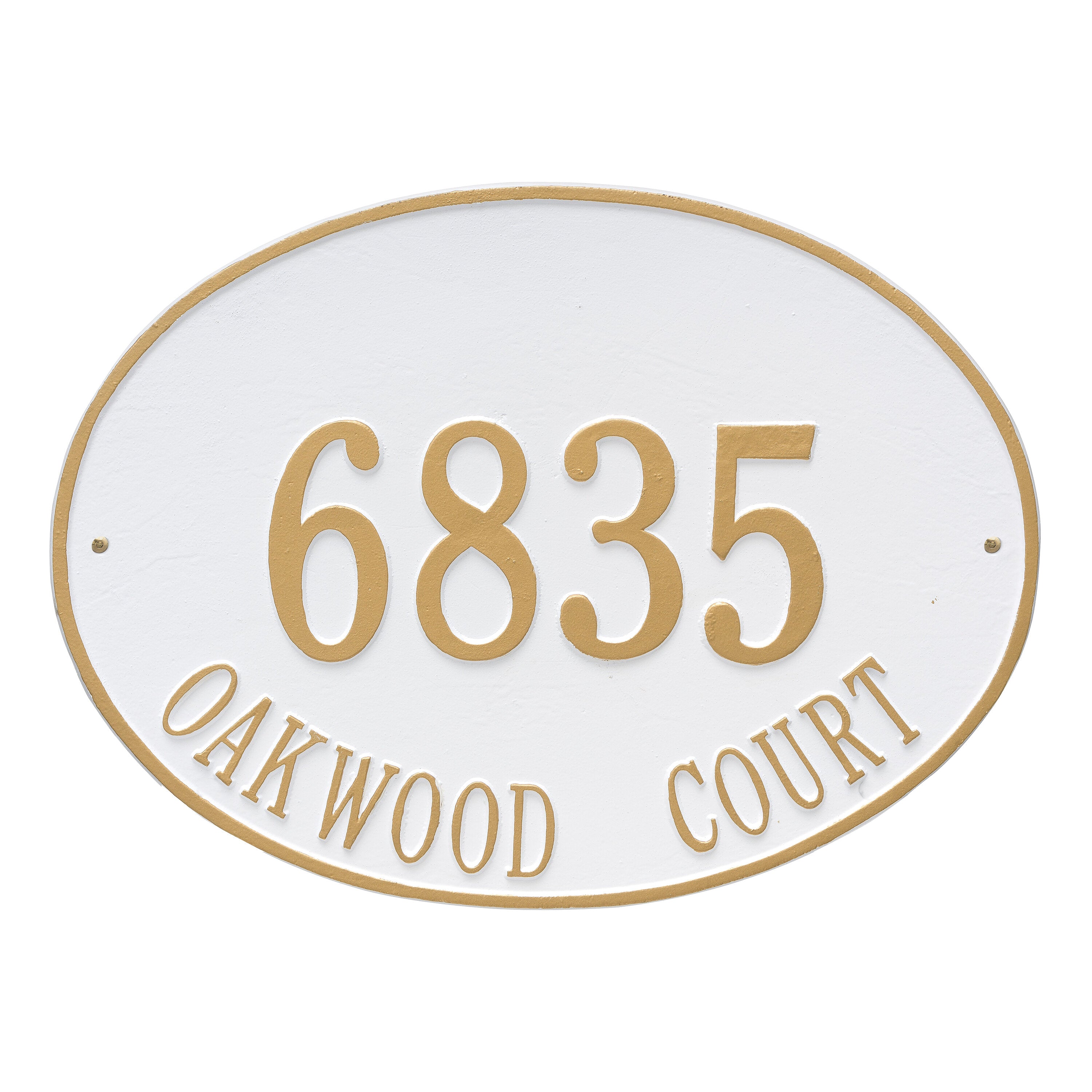 Hawthorne Oval Estate Wall Address Plaque