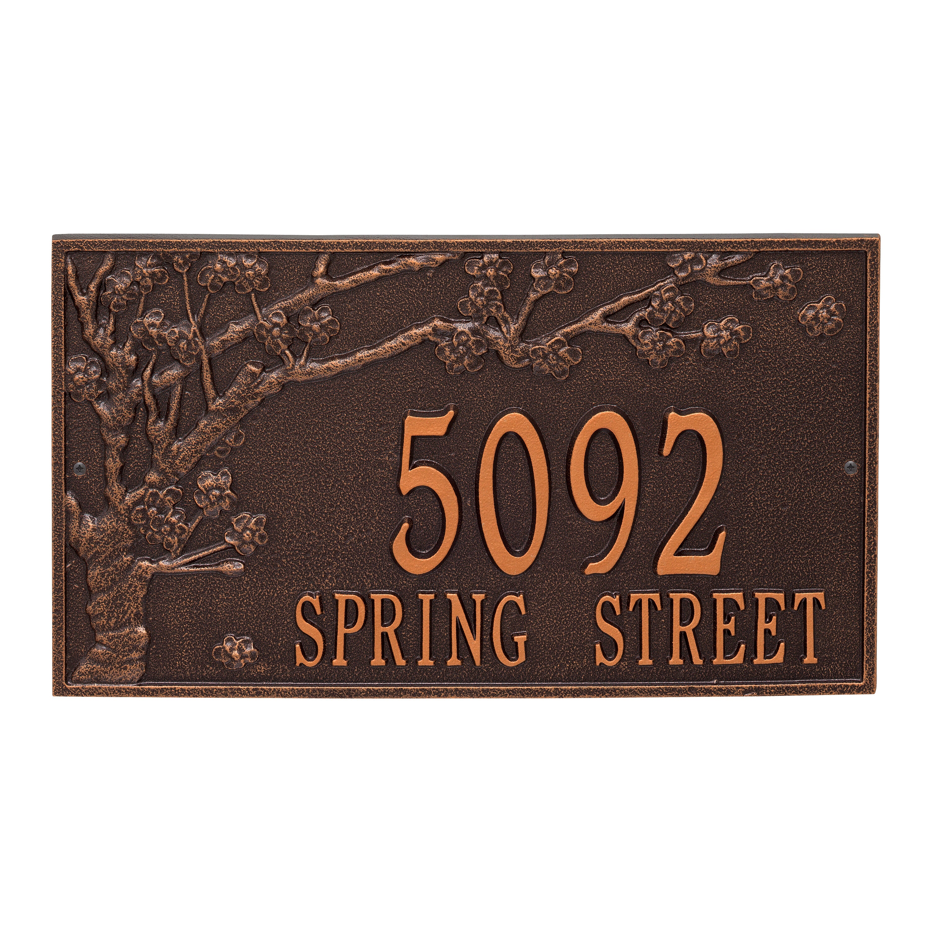 Spring Blossom Estate Wall Address Plaque