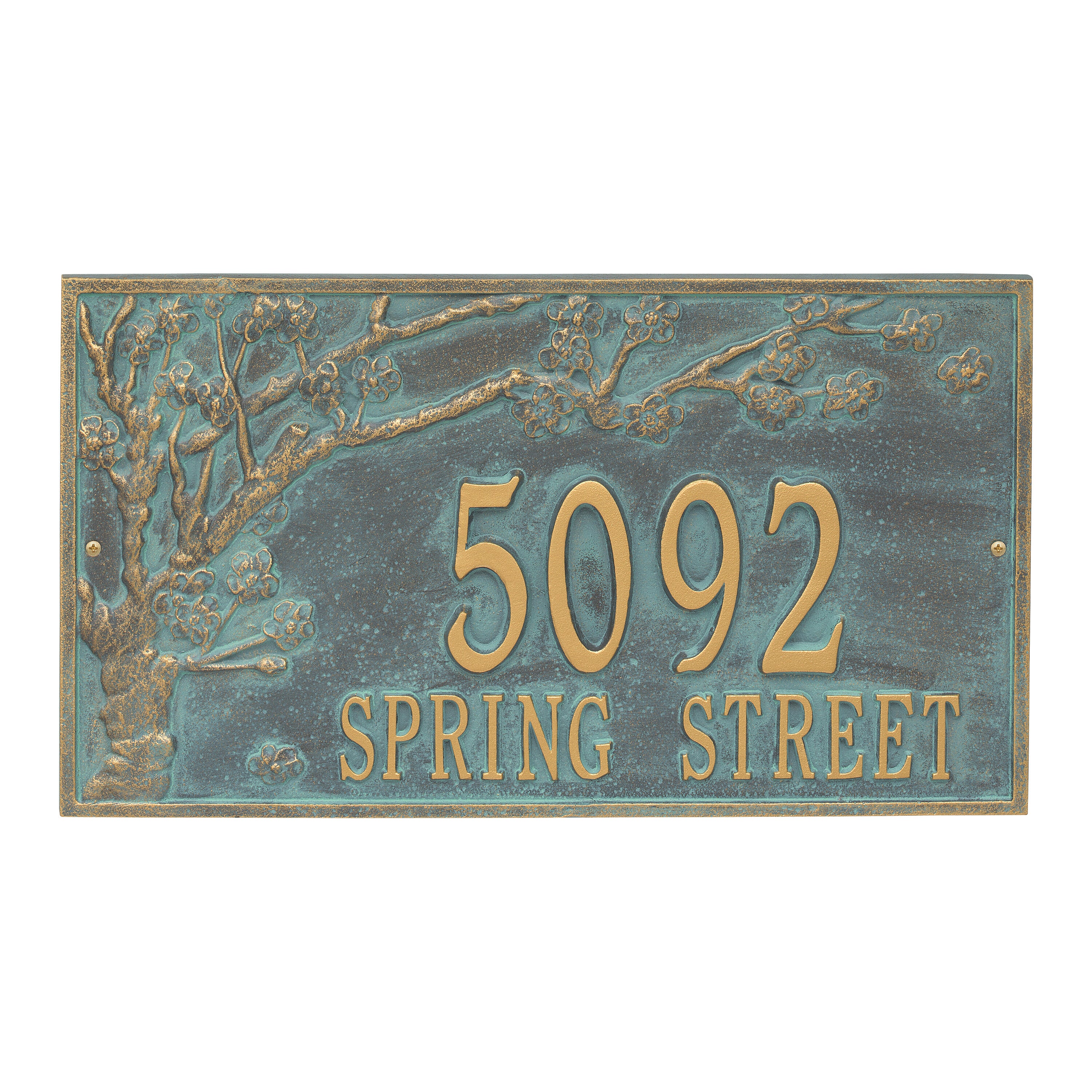 Spring Blossom Estate Wall Address Plaque
