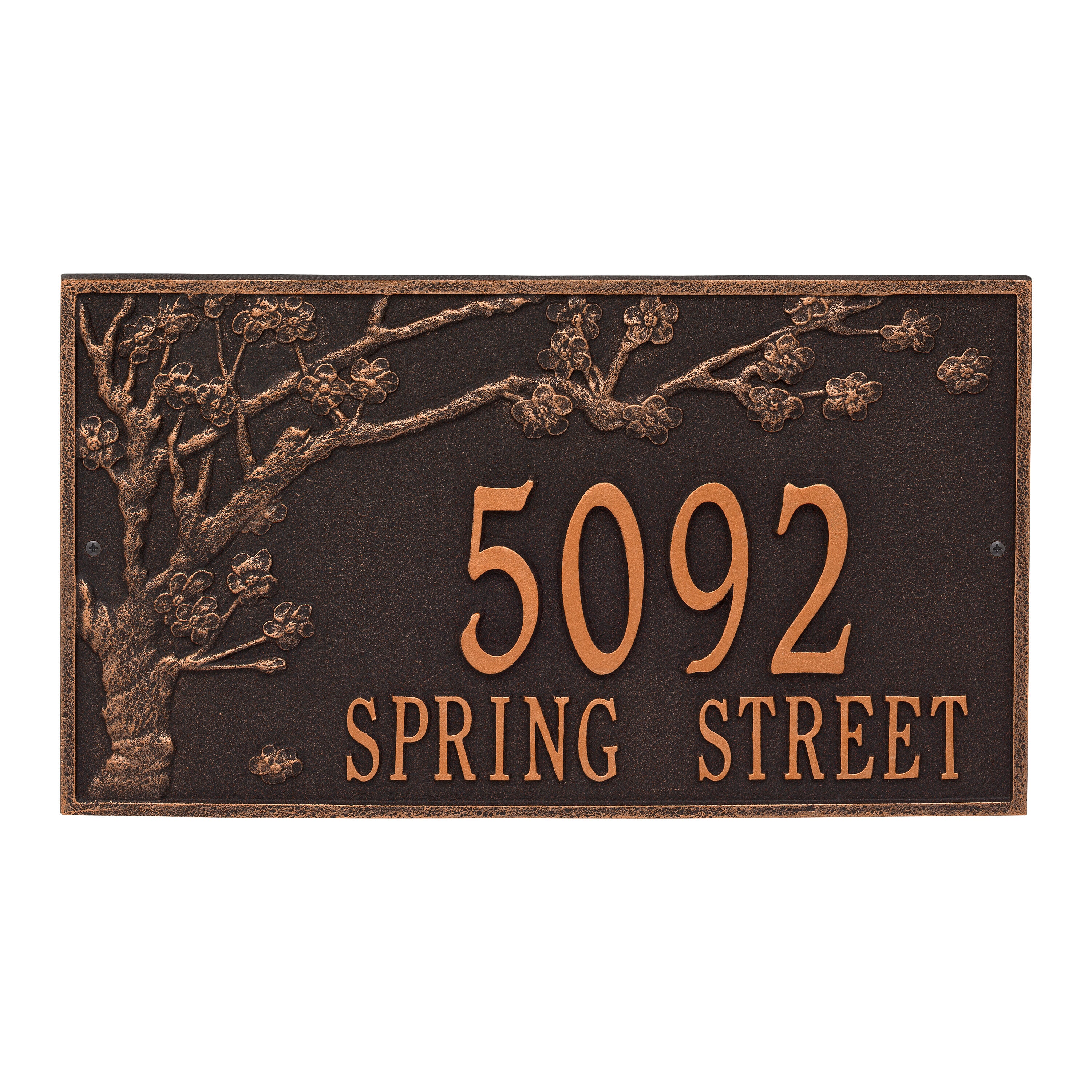 Spring Blossom Estate Wall Address Plaque