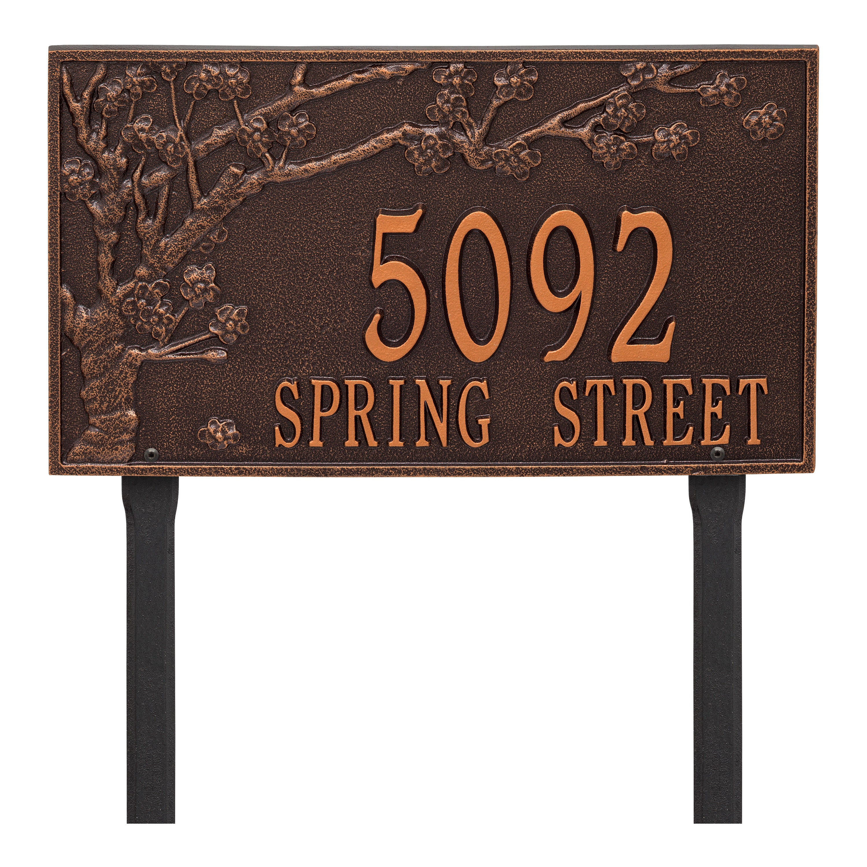 Spring Blossom Estate Lawn Address Plaque