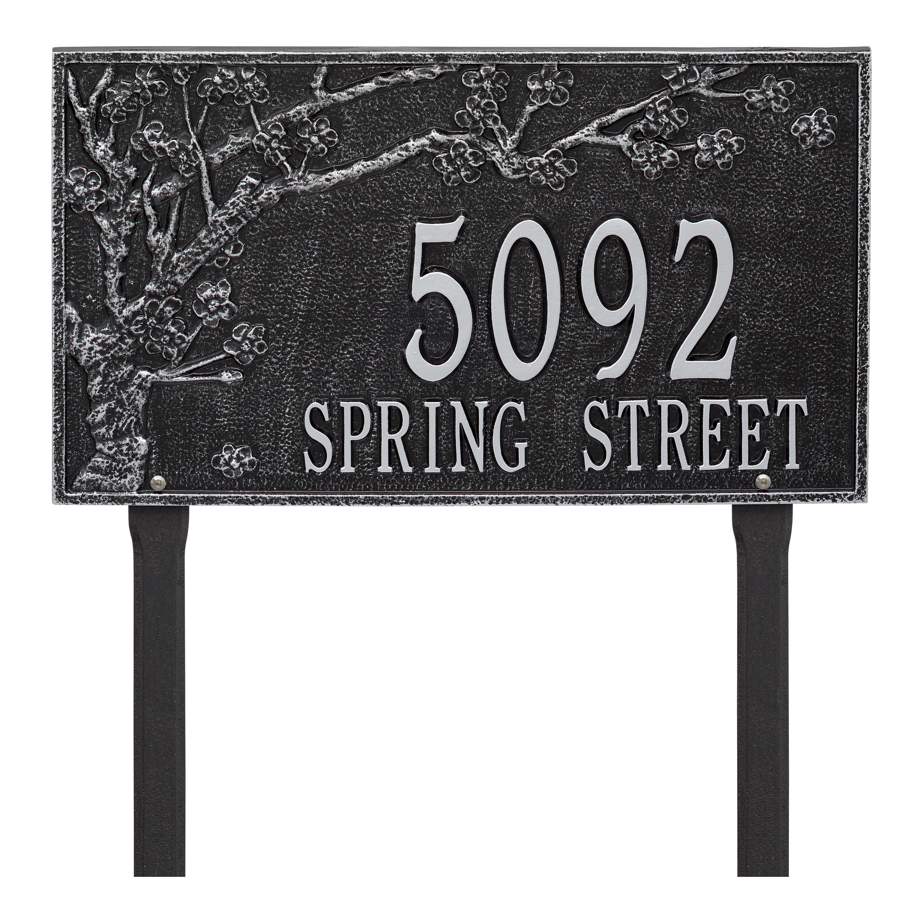 Spring Blossom Estate Lawn Address Plaque