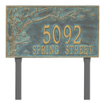 Spring Blossom Estate Lawn Address Plaque