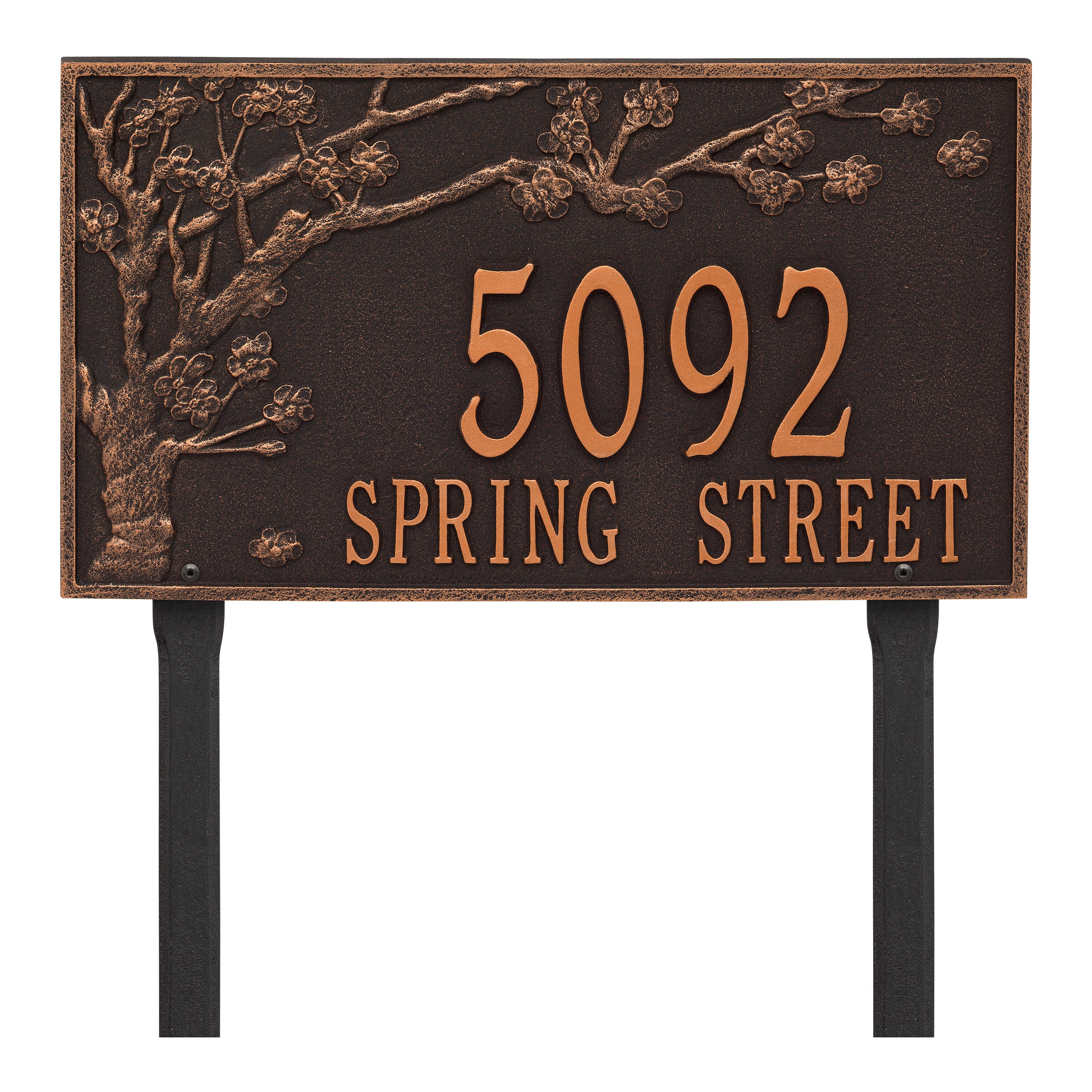 Spring Blossom Estate Lawn Address Plaque