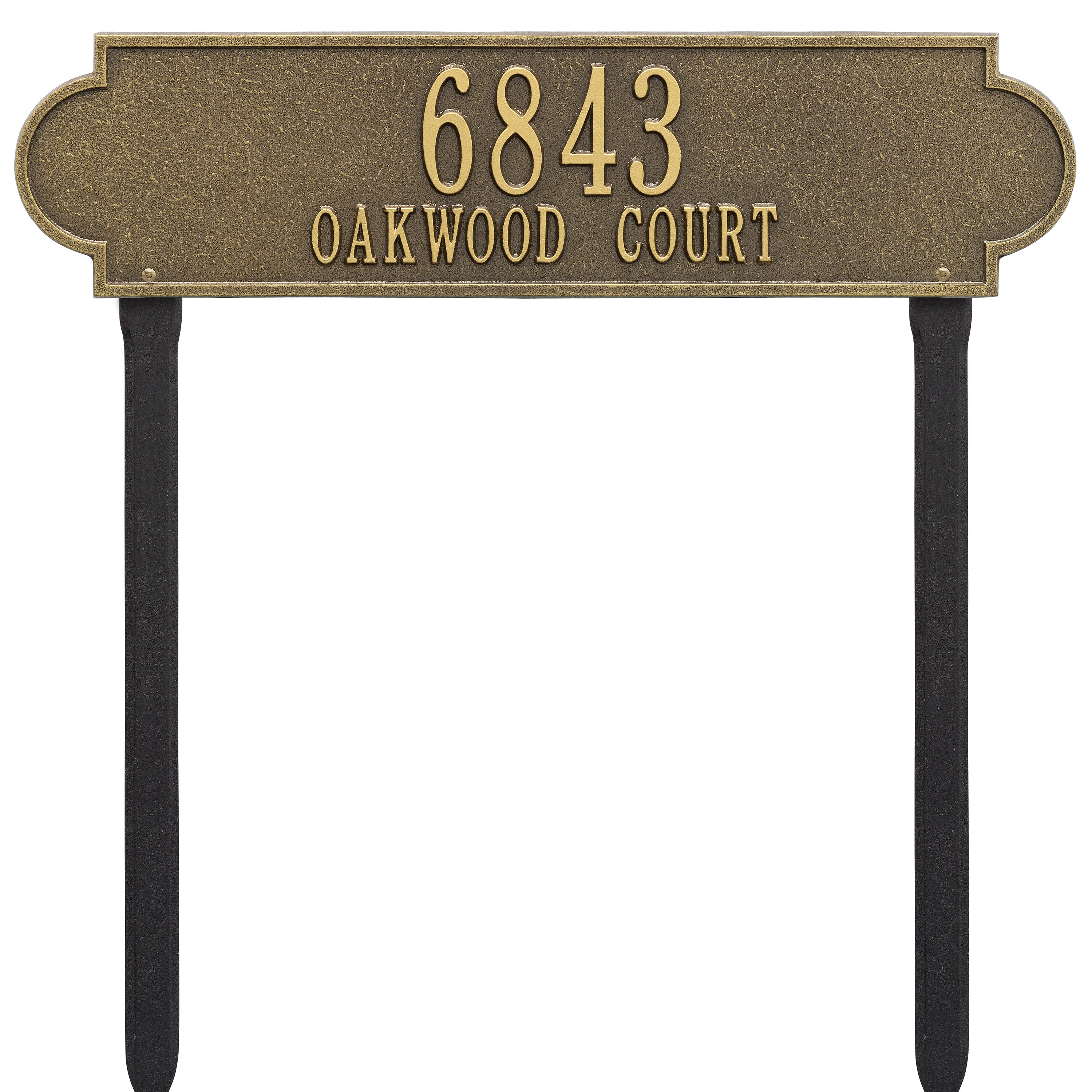 Richmond Horizontal Estate Lawn Address Plaque