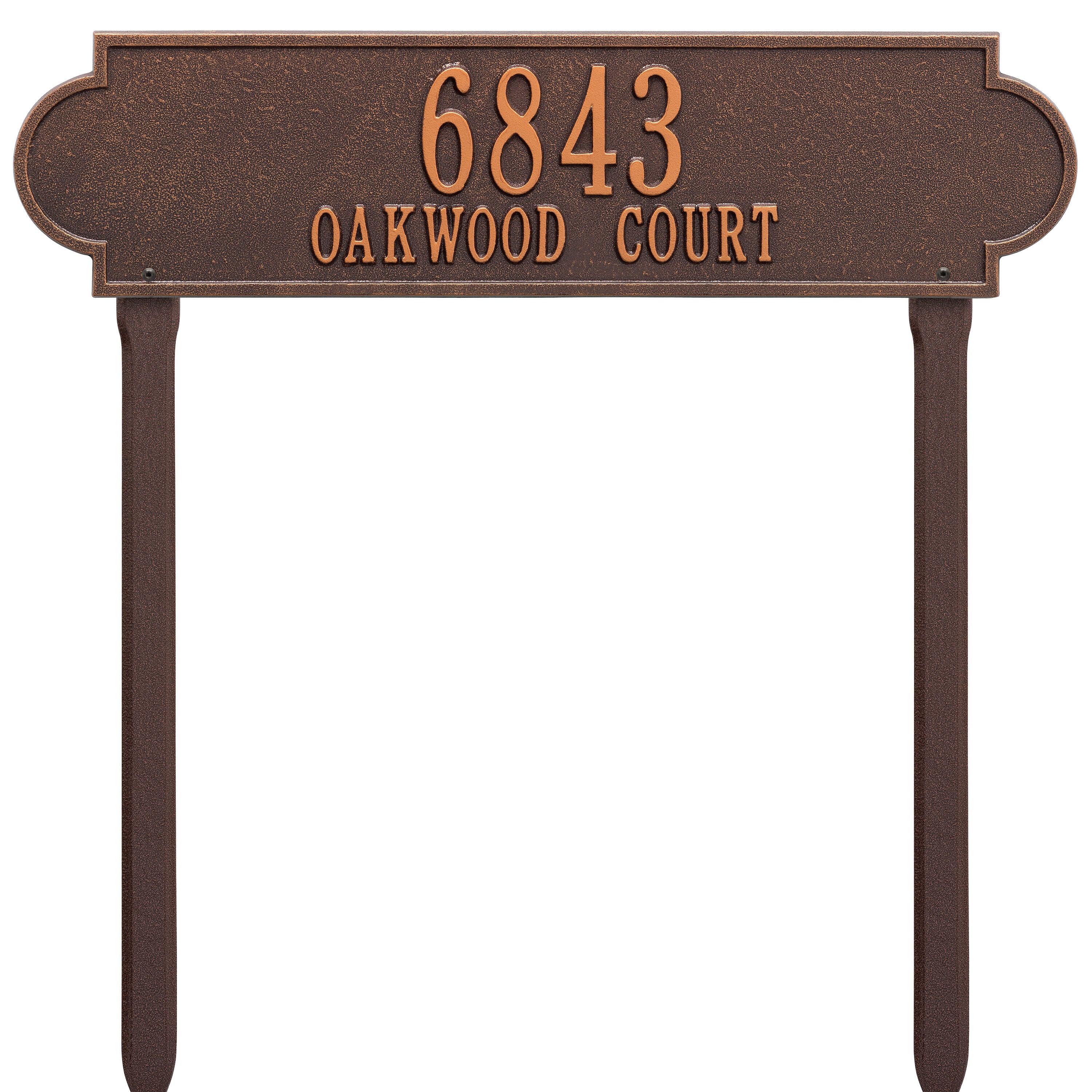 Richmond Horizontal Estate Lawn Address Plaque