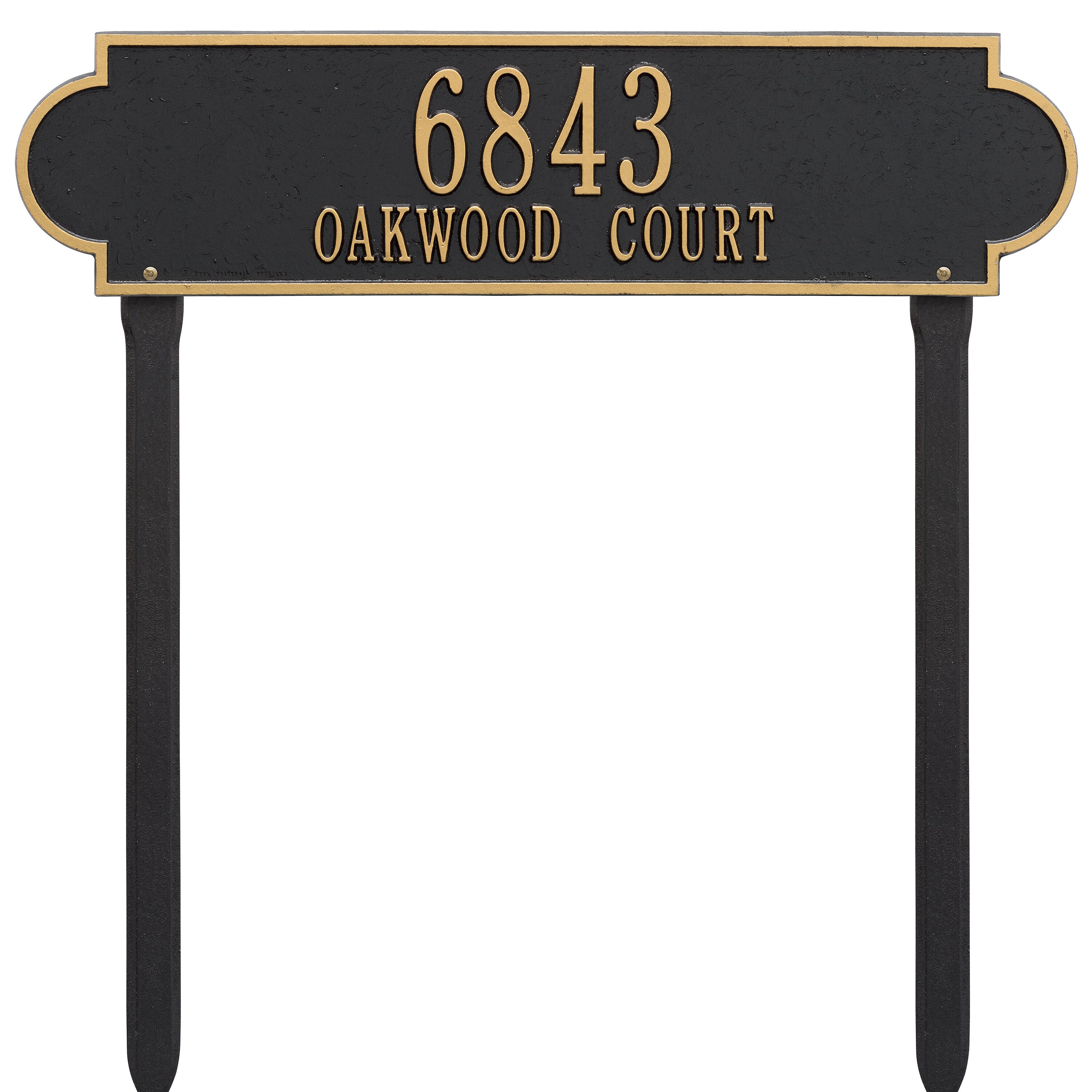 Richmond Horizontal Estate Lawn Address Plaque