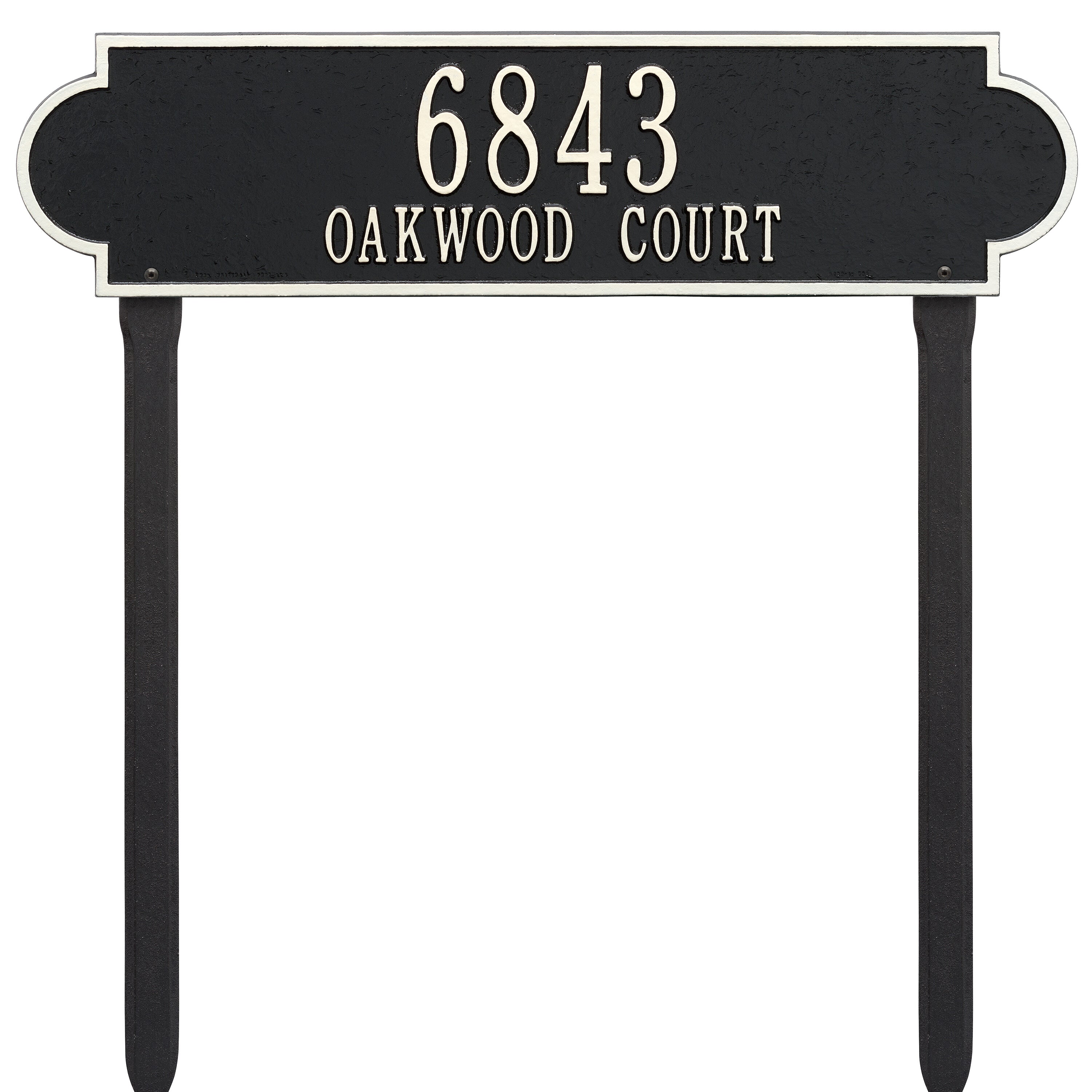 Richmond Horizontal Estate Lawn Address Plaque