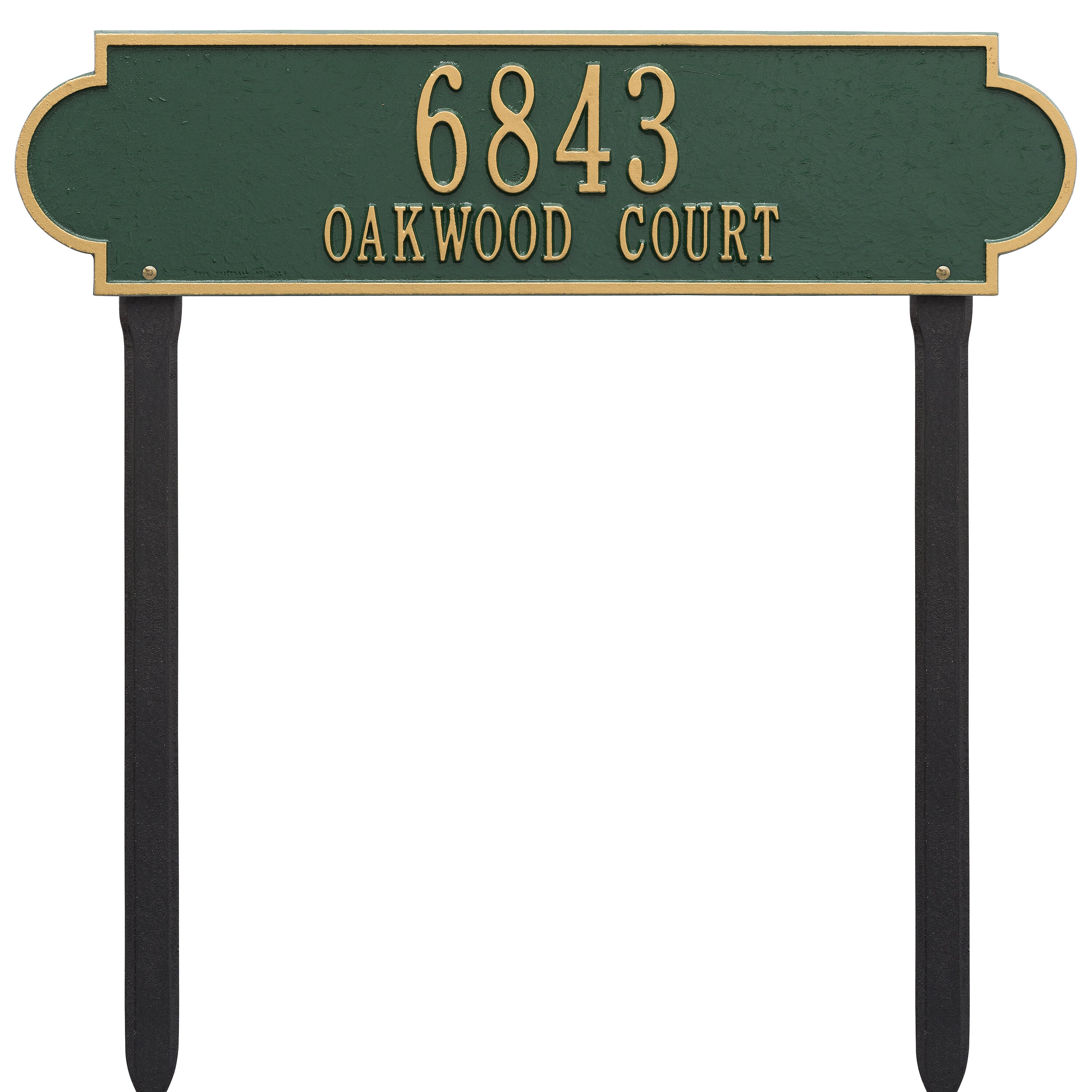 Richmond Horizontal Estate Lawn Address Plaque