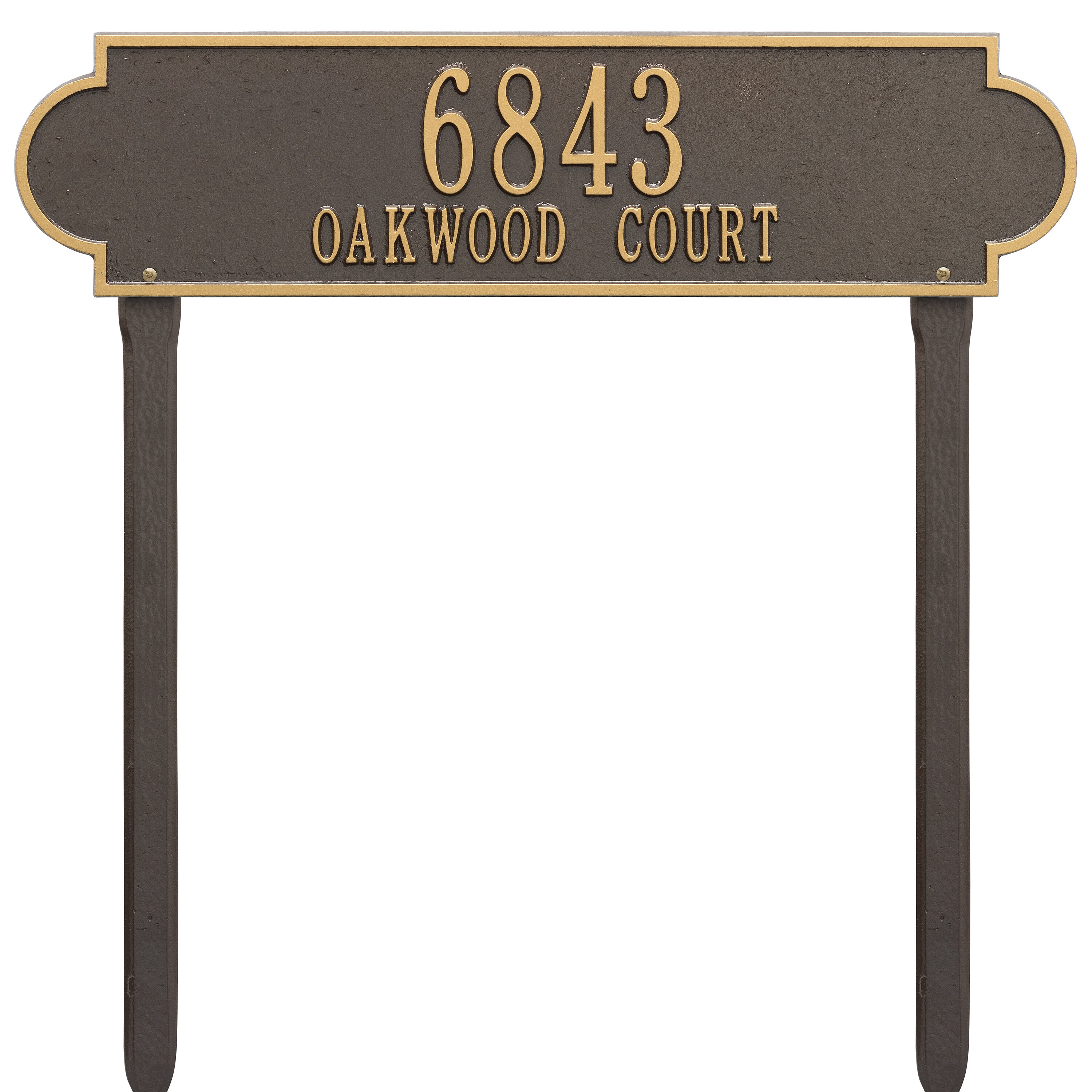 Richmond Horizontal Estate Lawn Address Plaque
