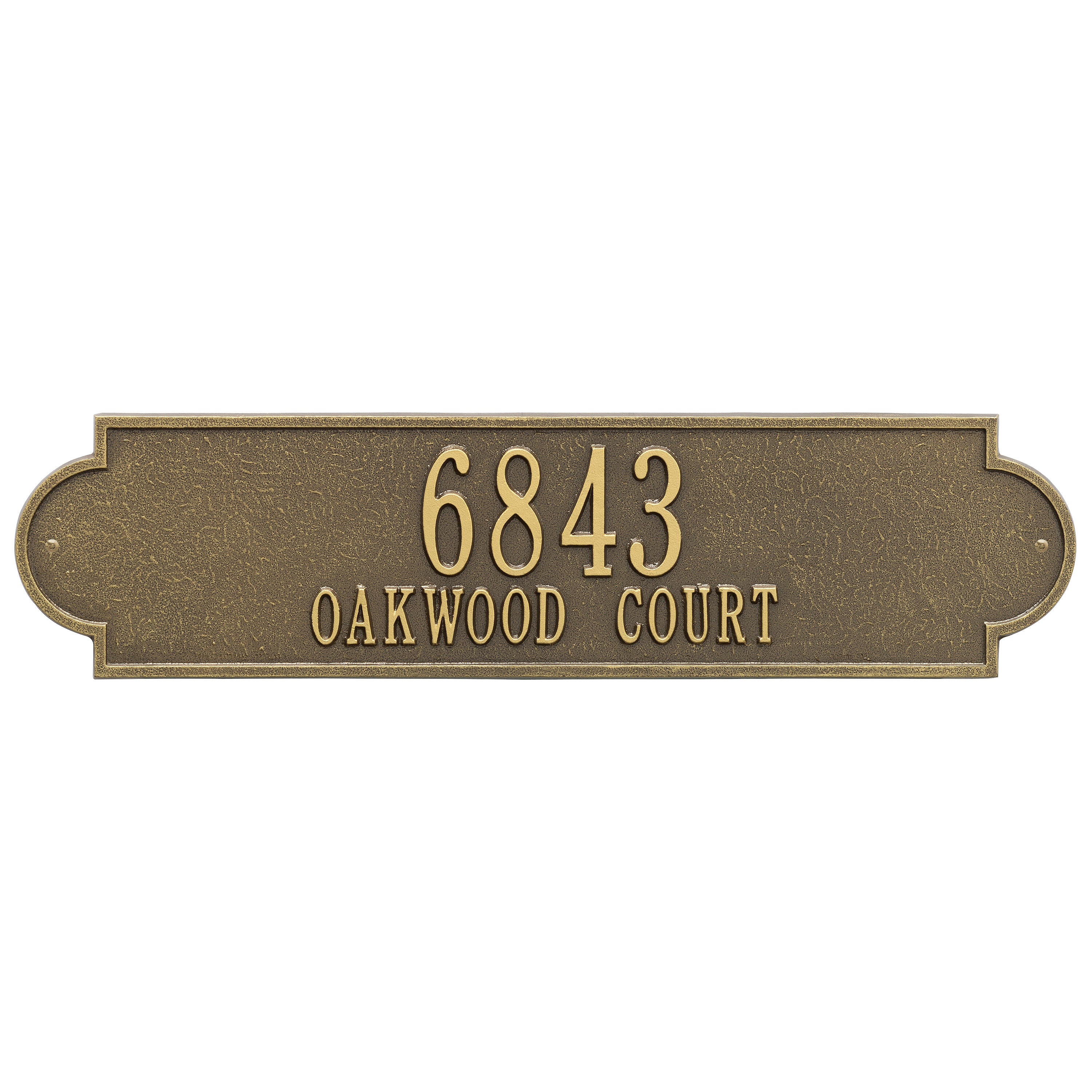 Richmond Horizontal Estate Wall Address Plaque