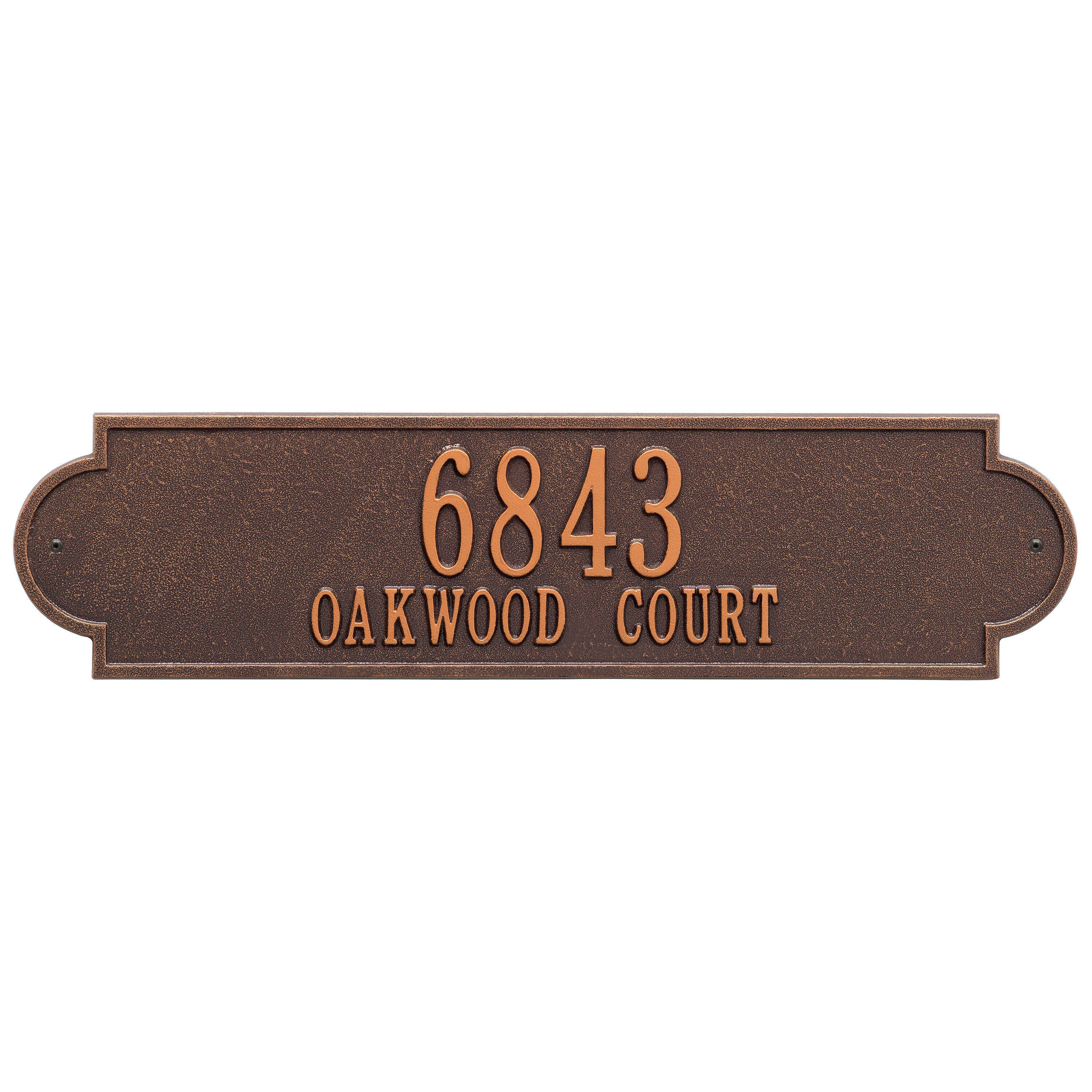 Richmond Horizontal Estate Wall Address Plaque