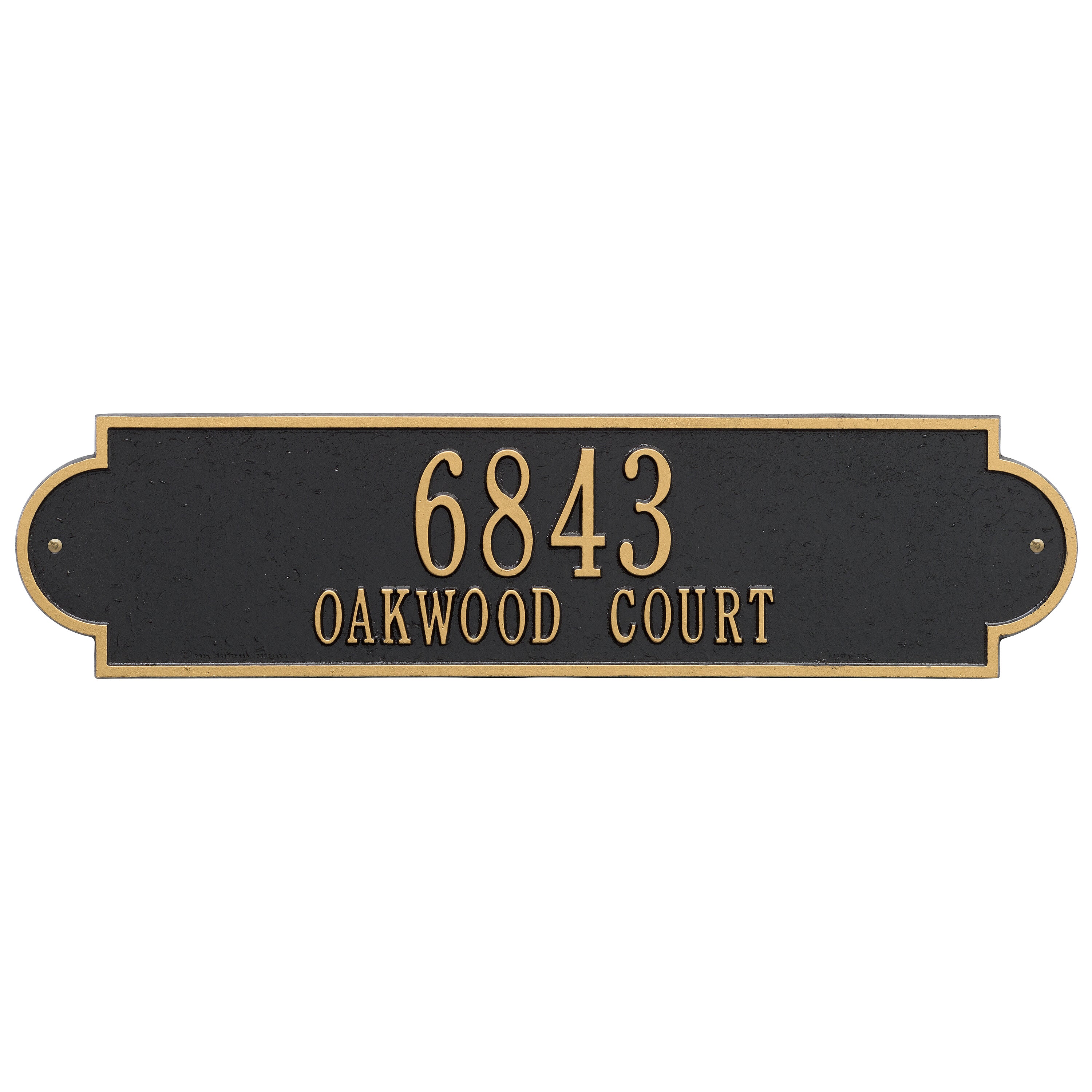 Richmond Horizontal Estate Wall Address Plaque