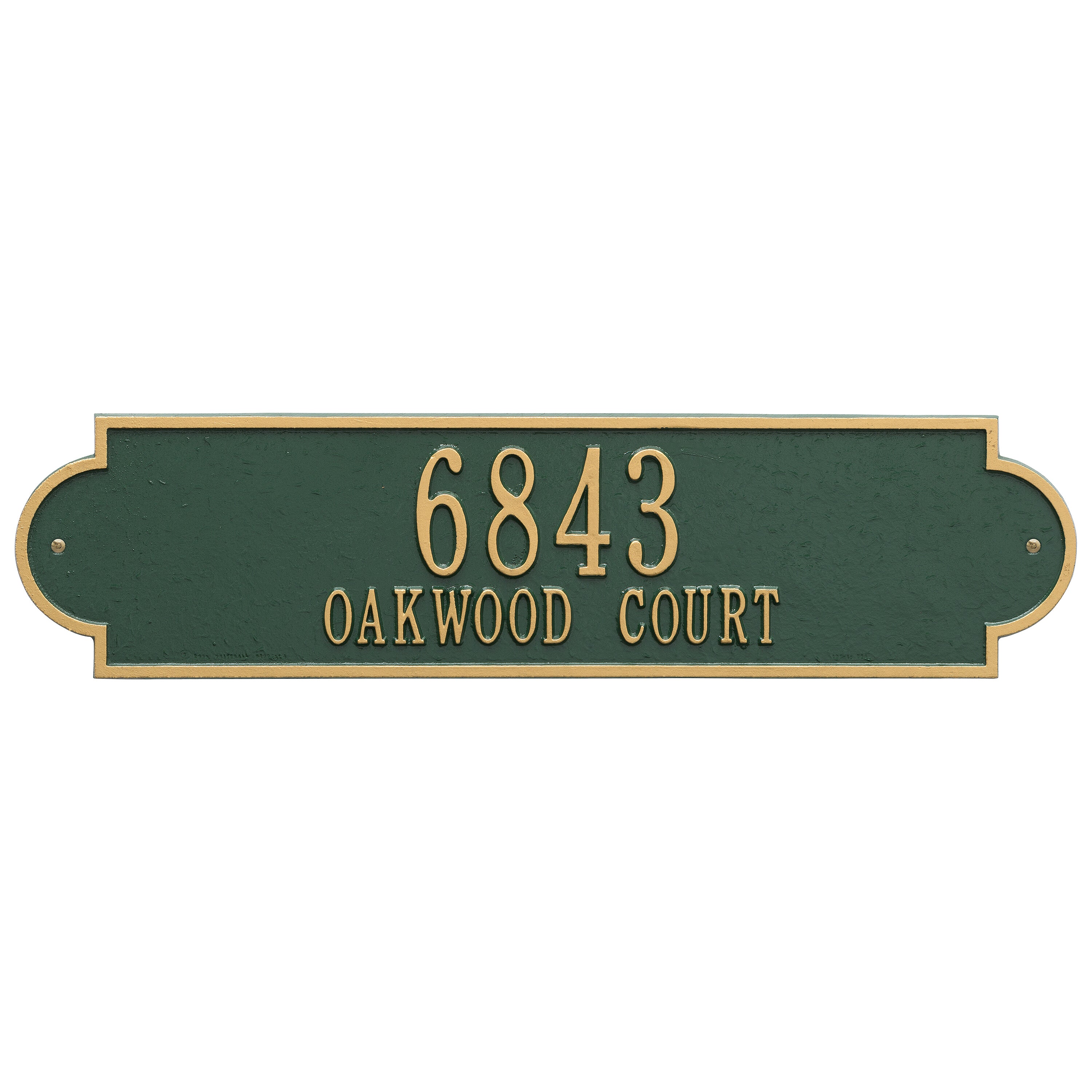 Richmond Horizontal Estate Wall Address Plaque