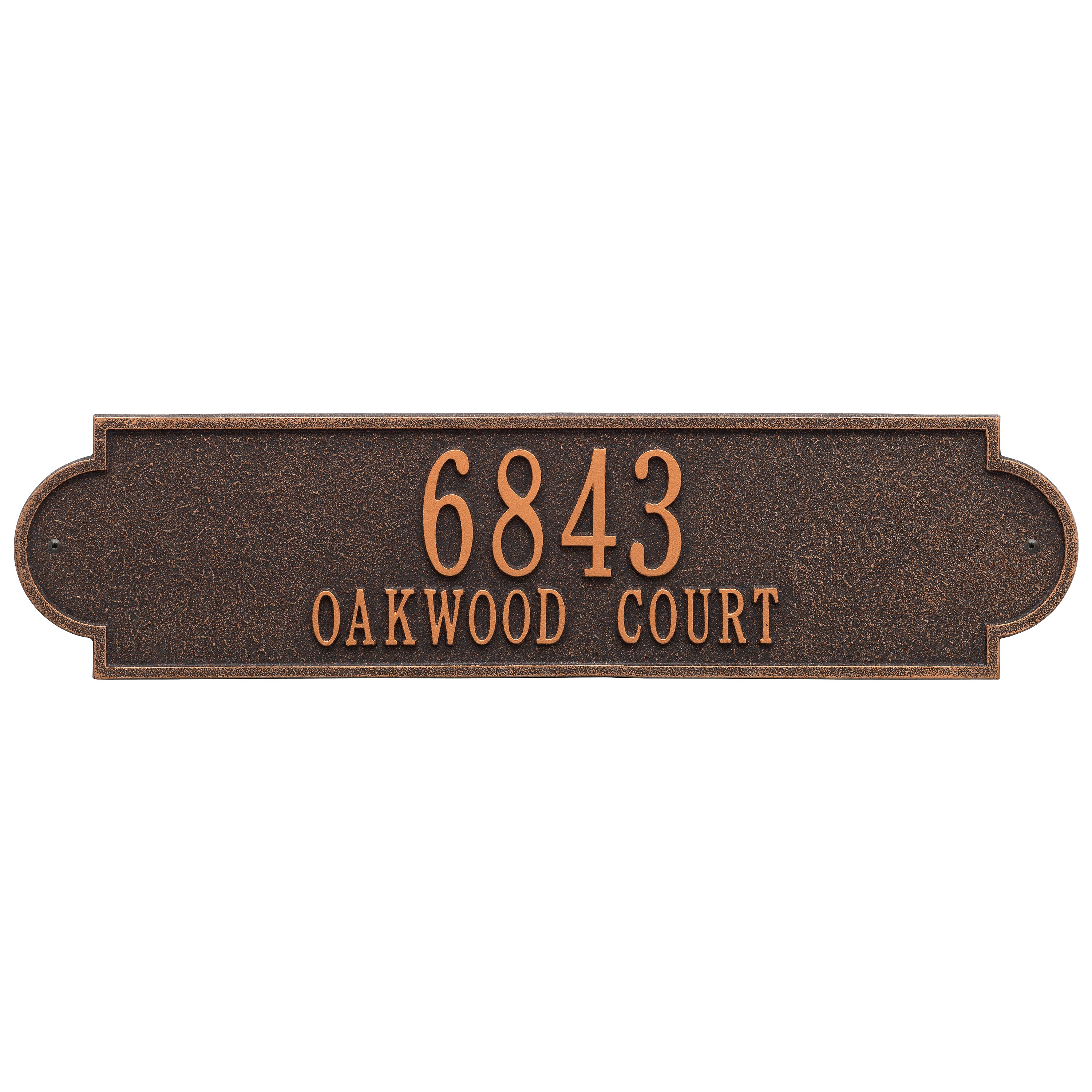 Richmond Horizontal Estate Wall Address Plaque