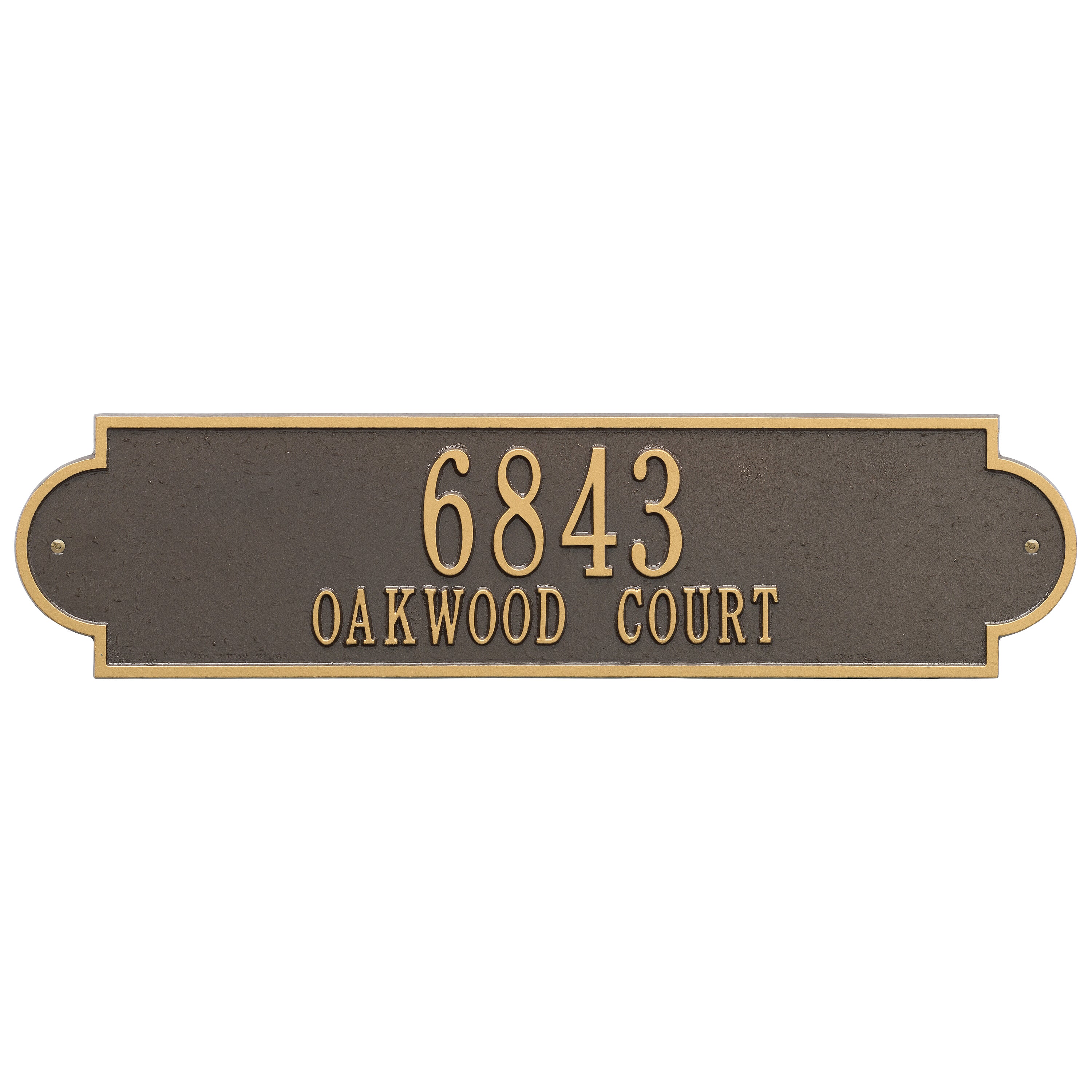 Richmond Horizontal Estate Wall Address Plaque