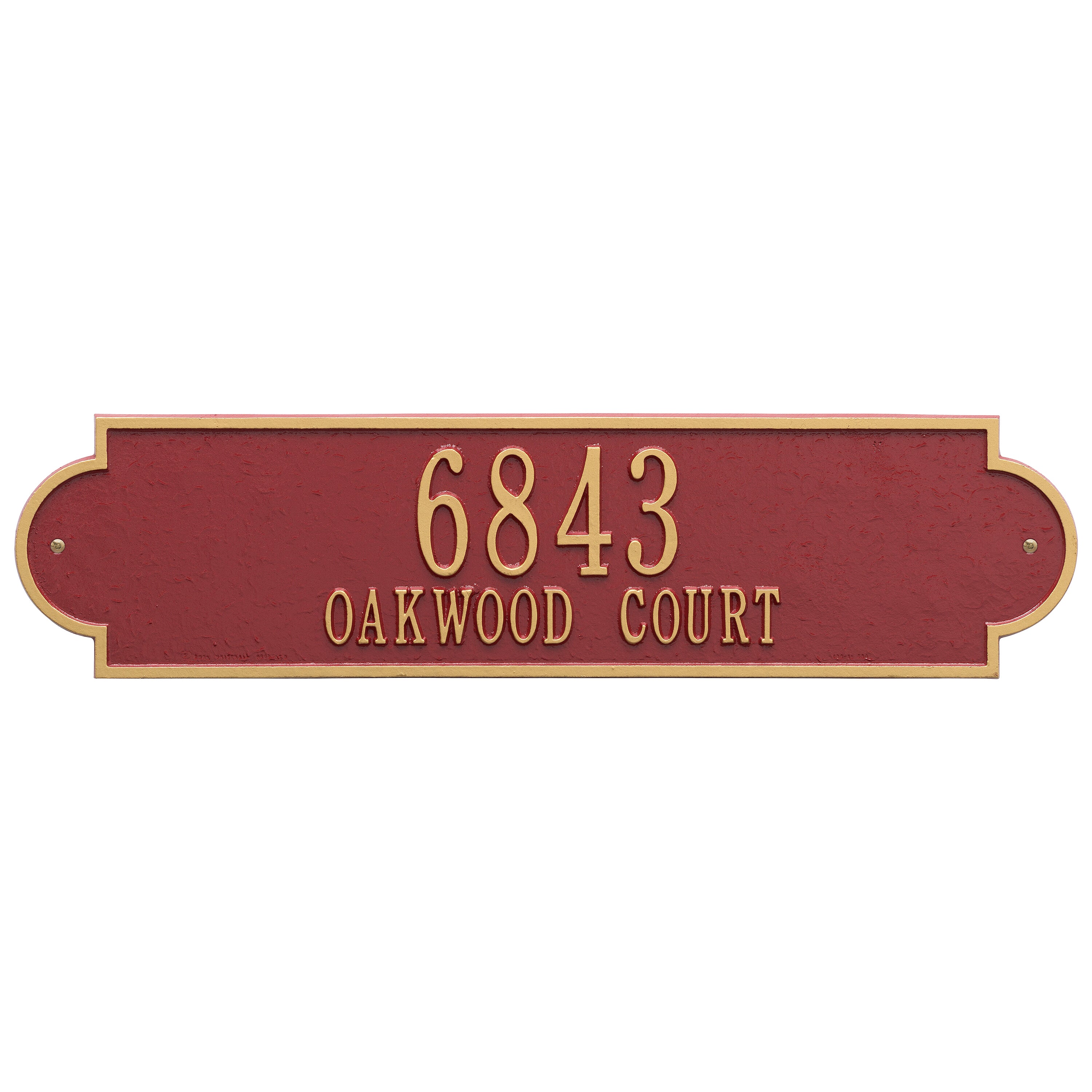 Richmond Horizontal Estate Wall Address Plaque